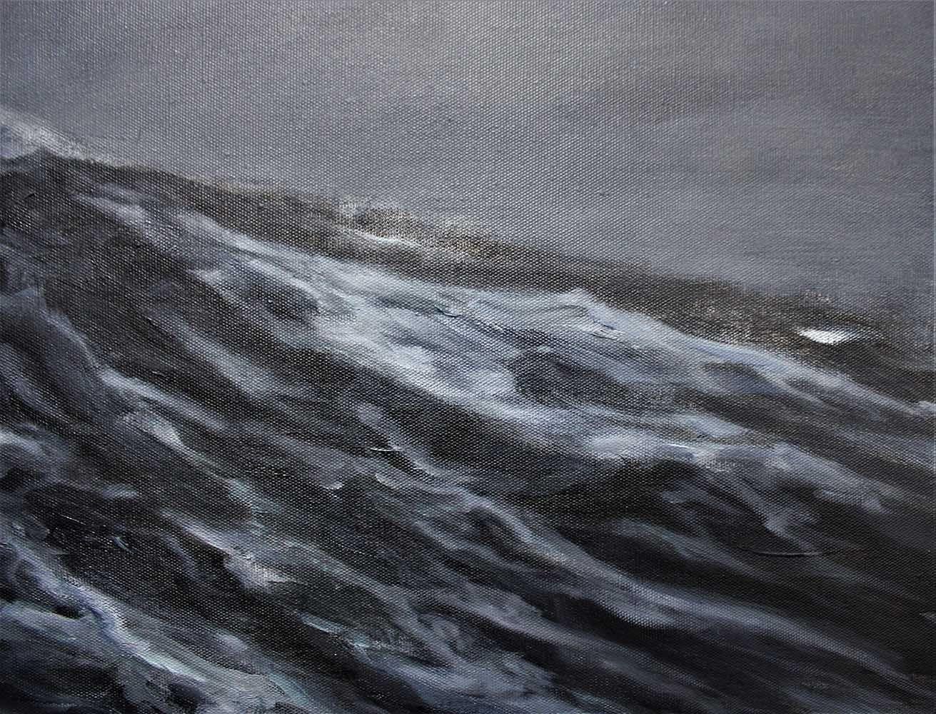 Wandering Wave by Franco Salas Borquez - Contemporary oil painting, seascape For Sale 1