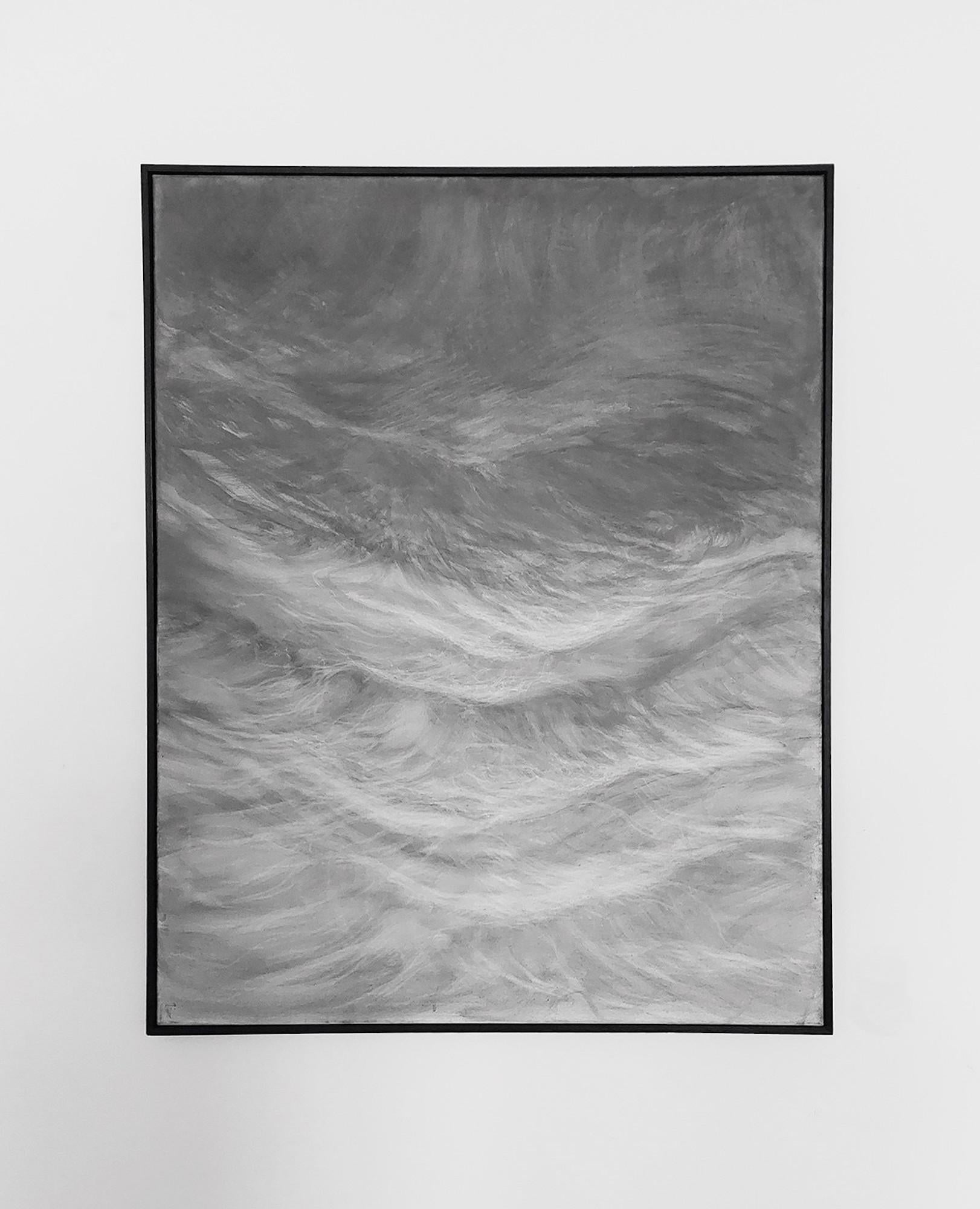 Waves by Franco Salas Borquez - Contemporary seascape painting, ocean, dark tone For Sale 9