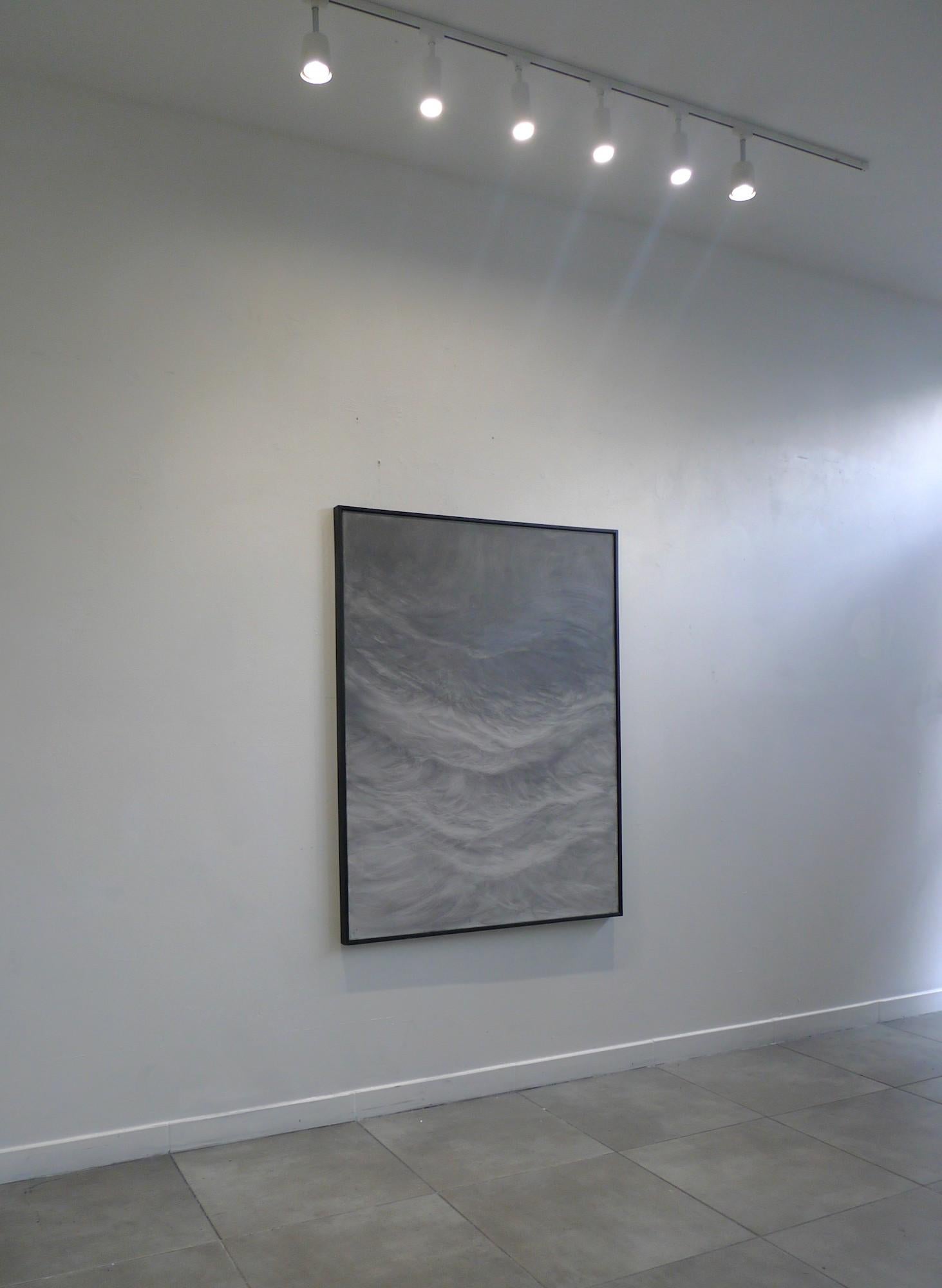 Waves by Franco Salas Borquez - Contemporary seascape painting, ocean, dark tone For Sale 5