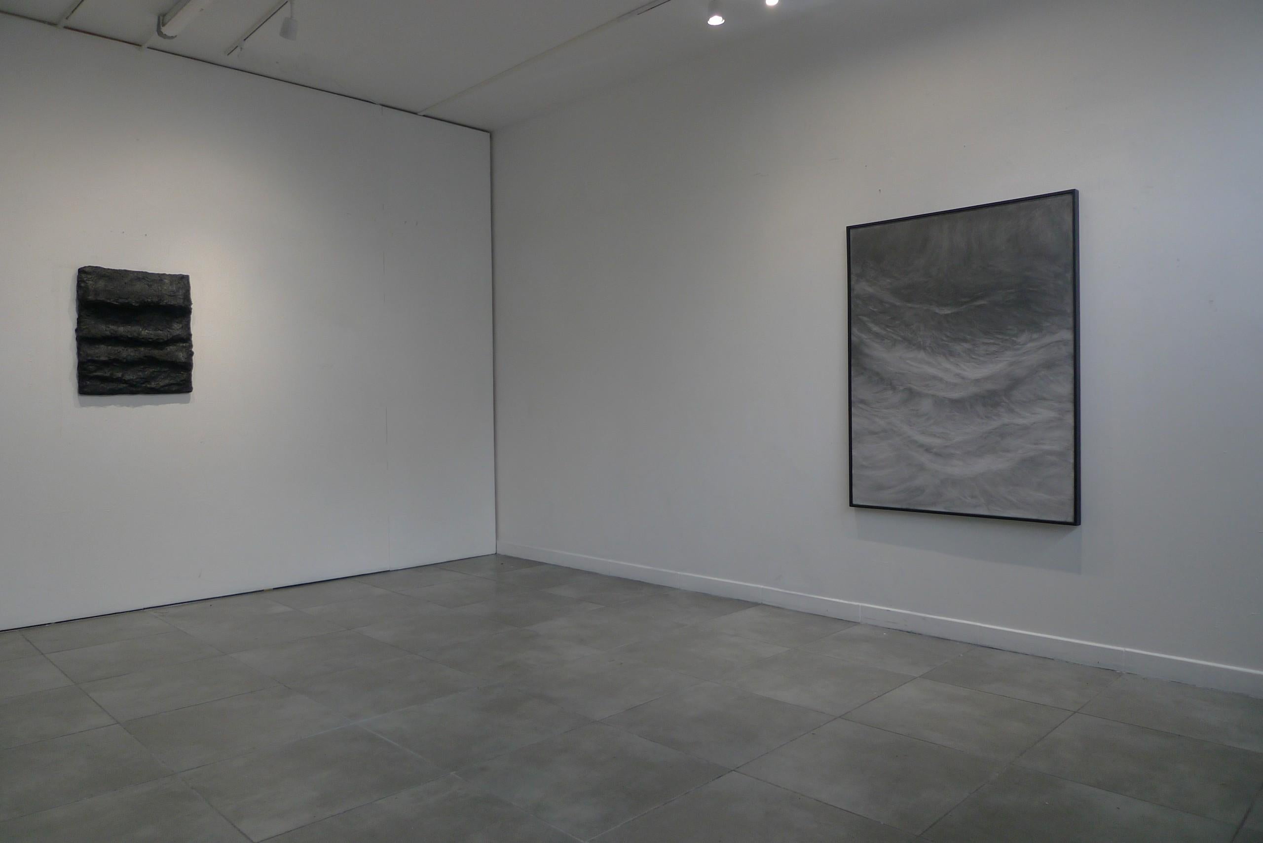 Waves by Franco Salas Borquez - Contemporary seascape painting, ocean, dark tone For Sale 6