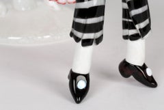 Franco Toffolo Commedia Dell'Arte Glass Clown Acrobat Figure