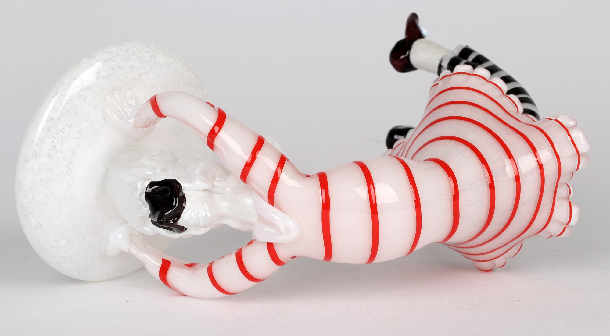 Italian Franco Toffolo Commedia Dell'Arte Glass Clown Acrobat Figure For Sale