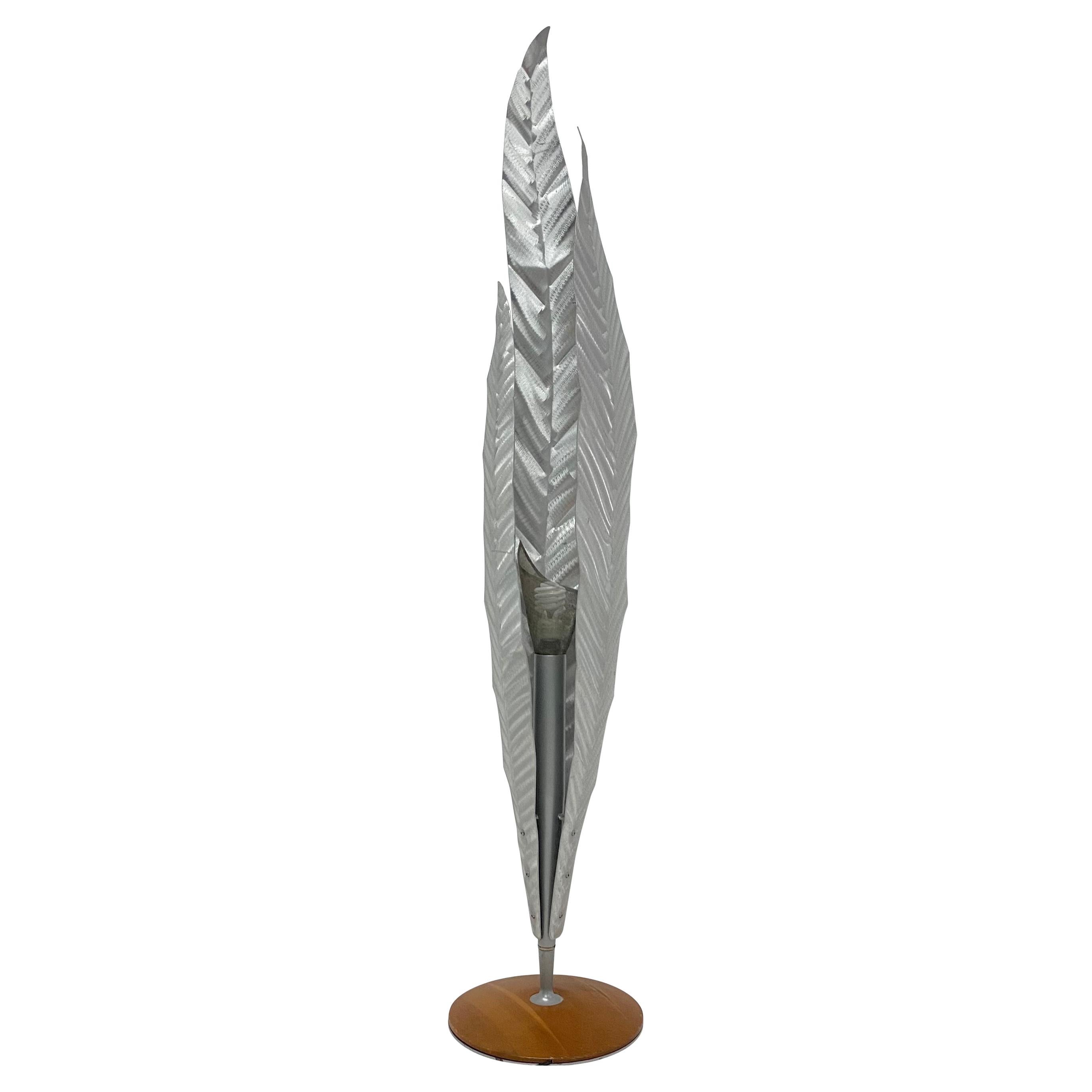Franco Zavarise "Aloe Piantana" Hand Crafted Aluminum Floor Lamp for Zava Luce For Sale