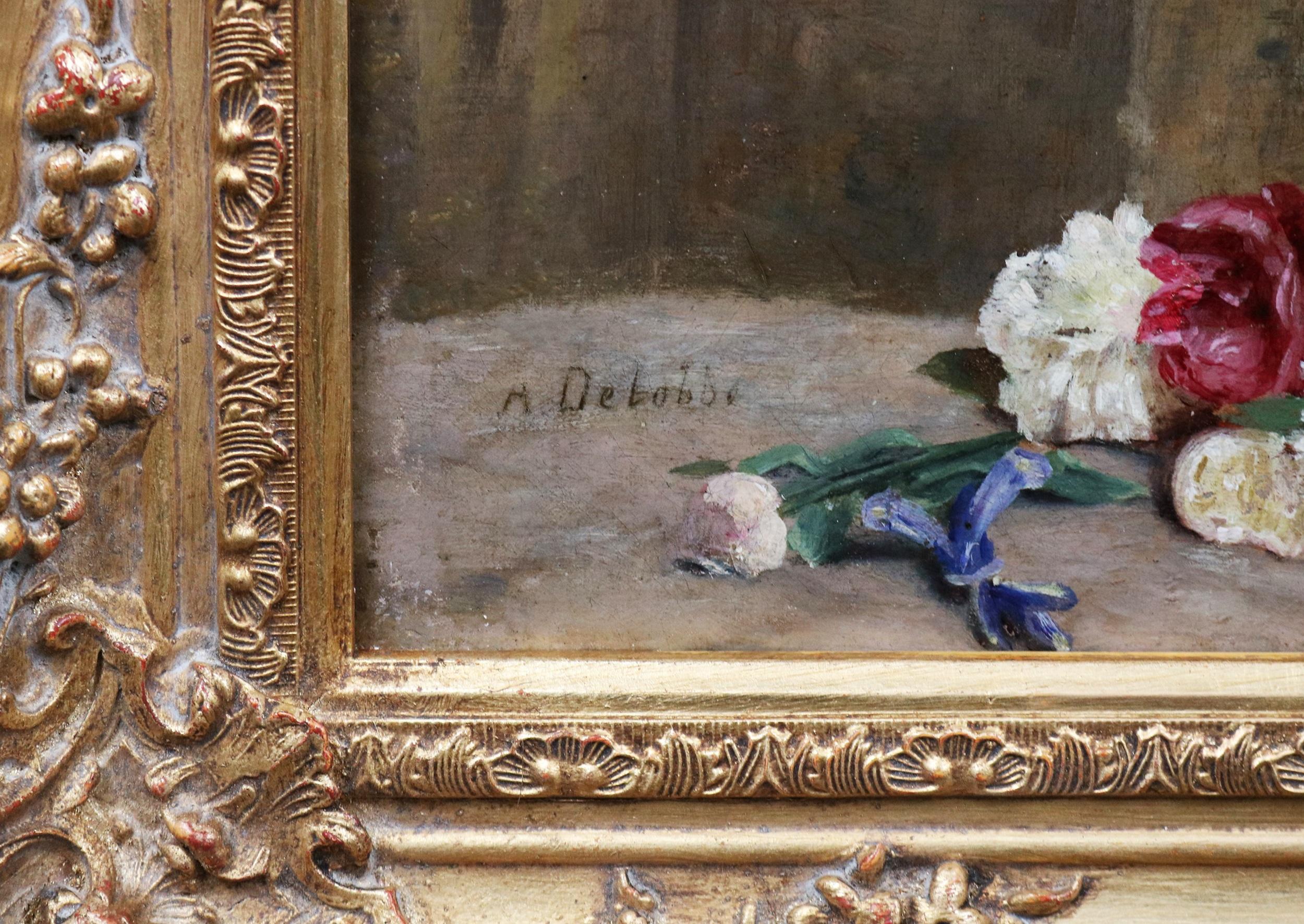 Fille de Fleur de Concarneau - 19th Century Oil Painting of French Flower Girl  For Sale 6
