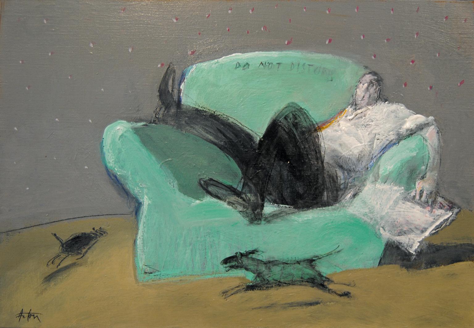 Do Not Disturb - Painting by Francois Anton