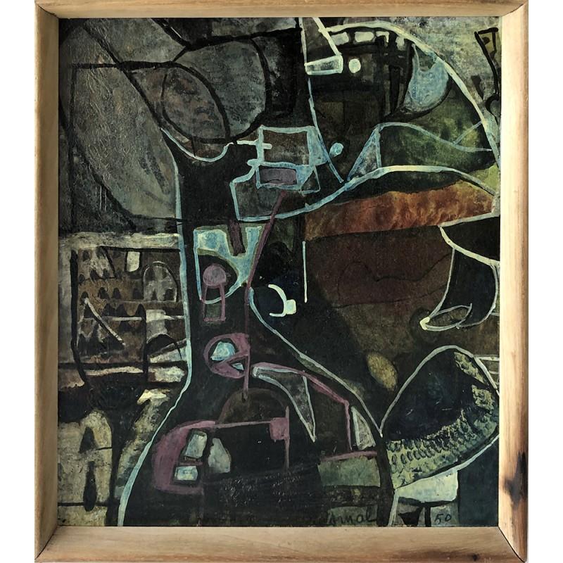 François Arnal Abstract Painting - Composition Abstraite