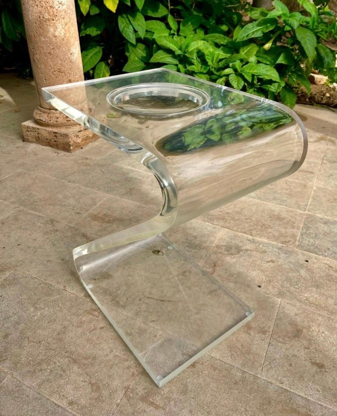 Plexiglass Francois Arnal side Table model 