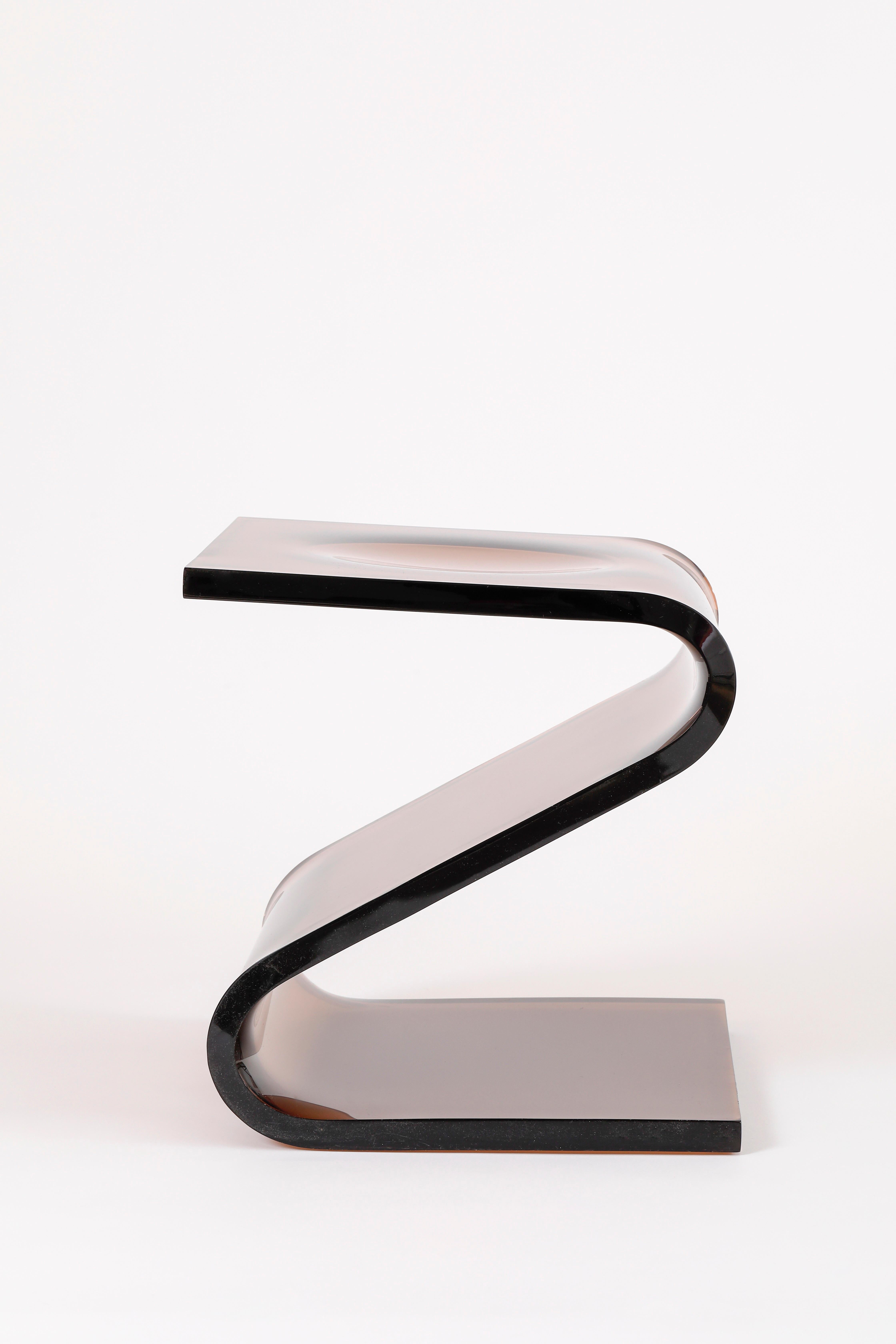 Late 20th Century François Arnal Z Stool in plexiglass, France, 1970