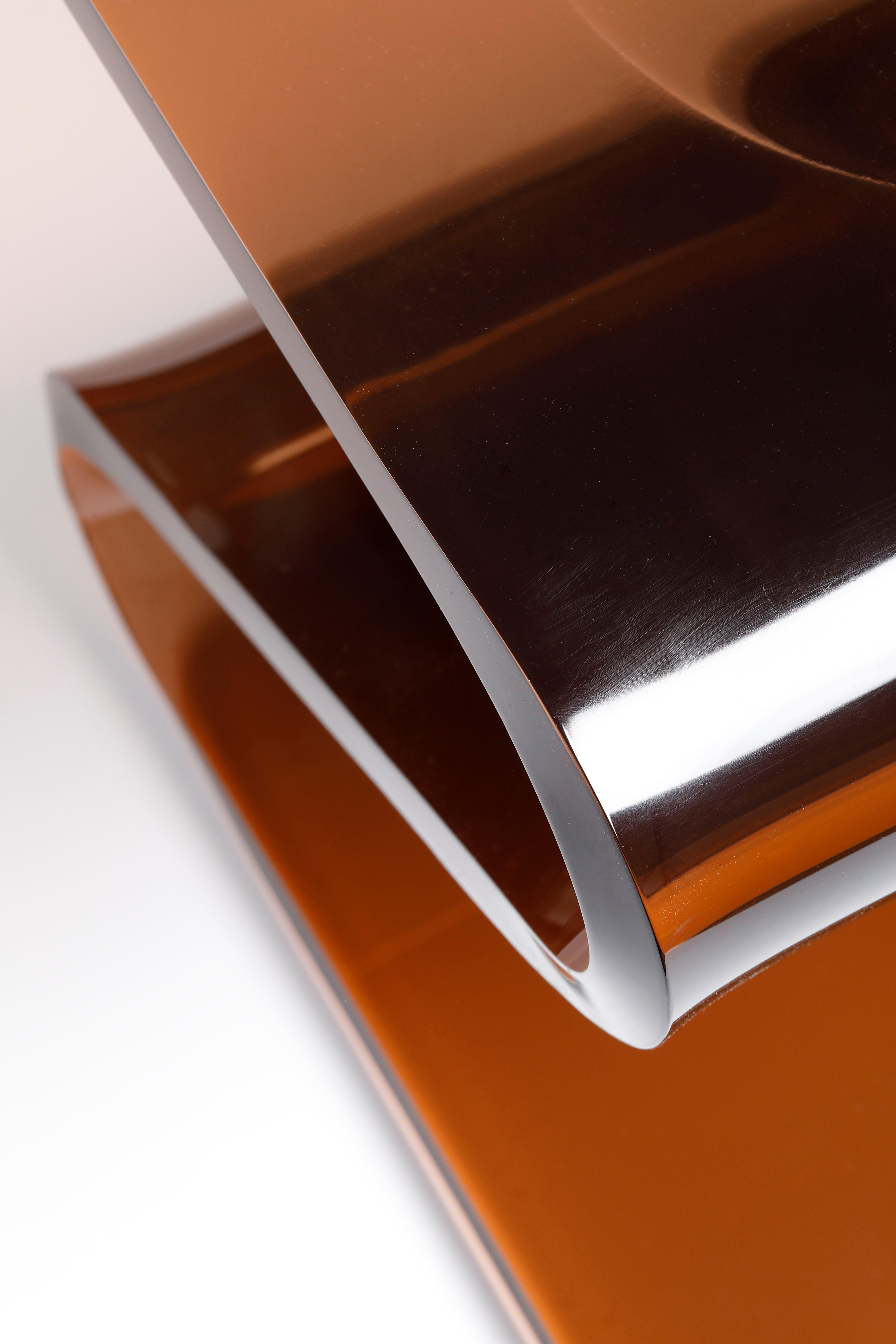 Plexiglass François Arnal Z Stool in plexiglass, France, 1970