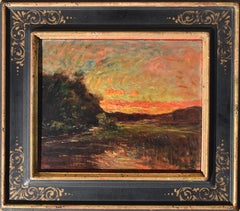 Coucher de soleil Début de l'impressionnisme français c1890