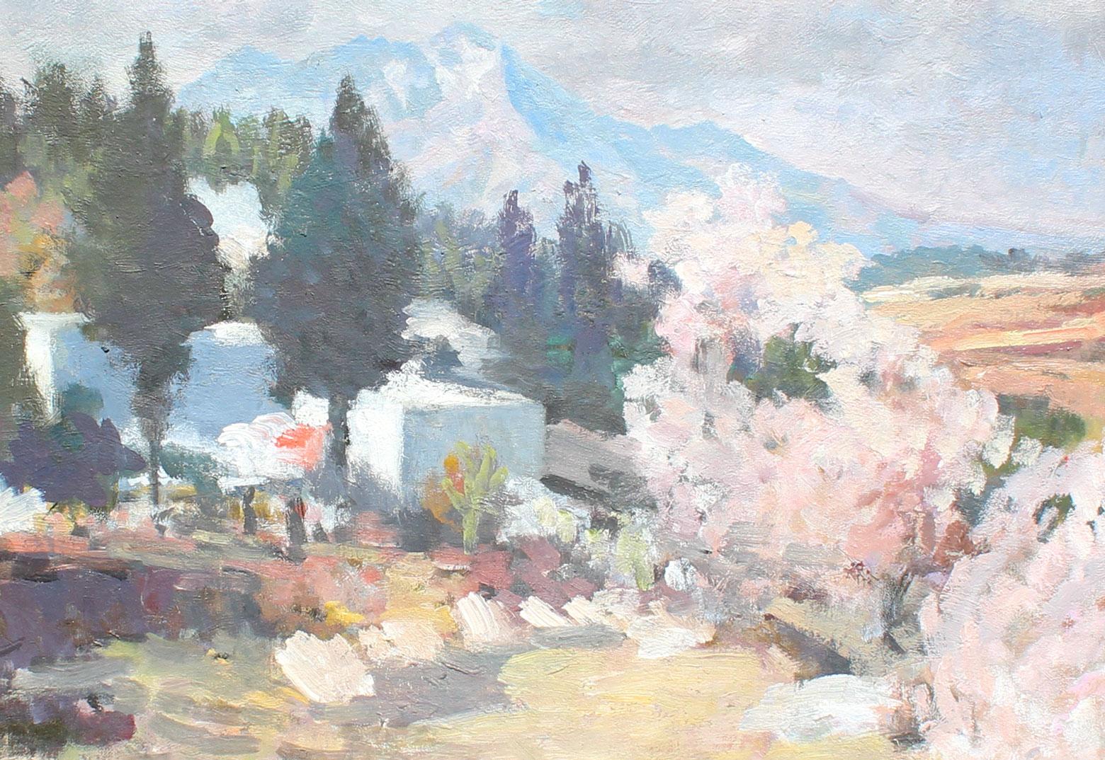 Pueblo de los Pirineos - Painting Impresionista de Francois Baboulet