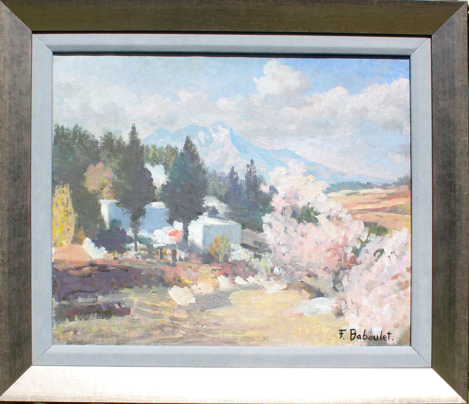 Pueblo de los Pirineos - Painting de Francois Baboulet