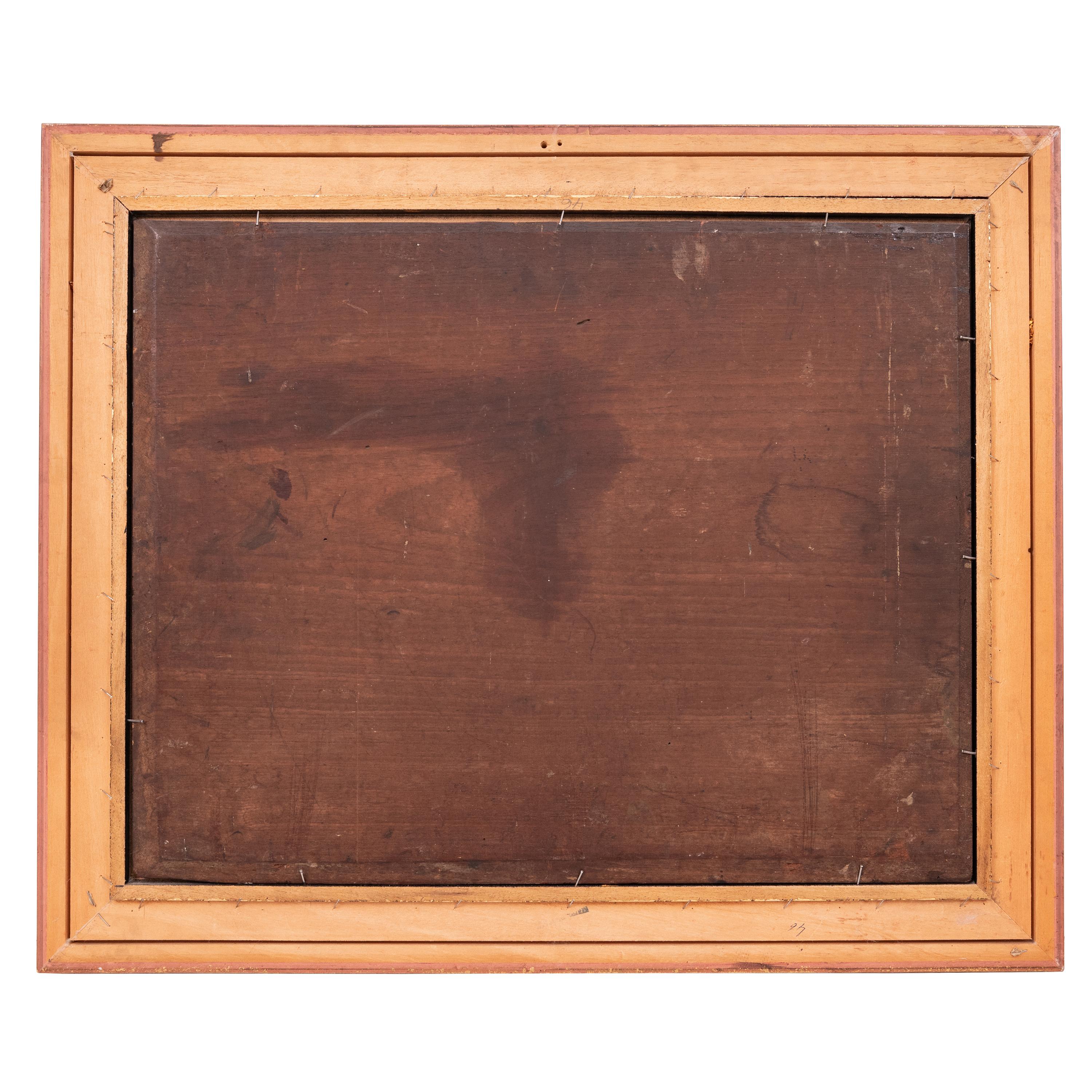 Antiguo Óleo flamenco sobre tabla Francois Backvis Pastor Rebaño de ovejas Pintura 1880 en venta 8