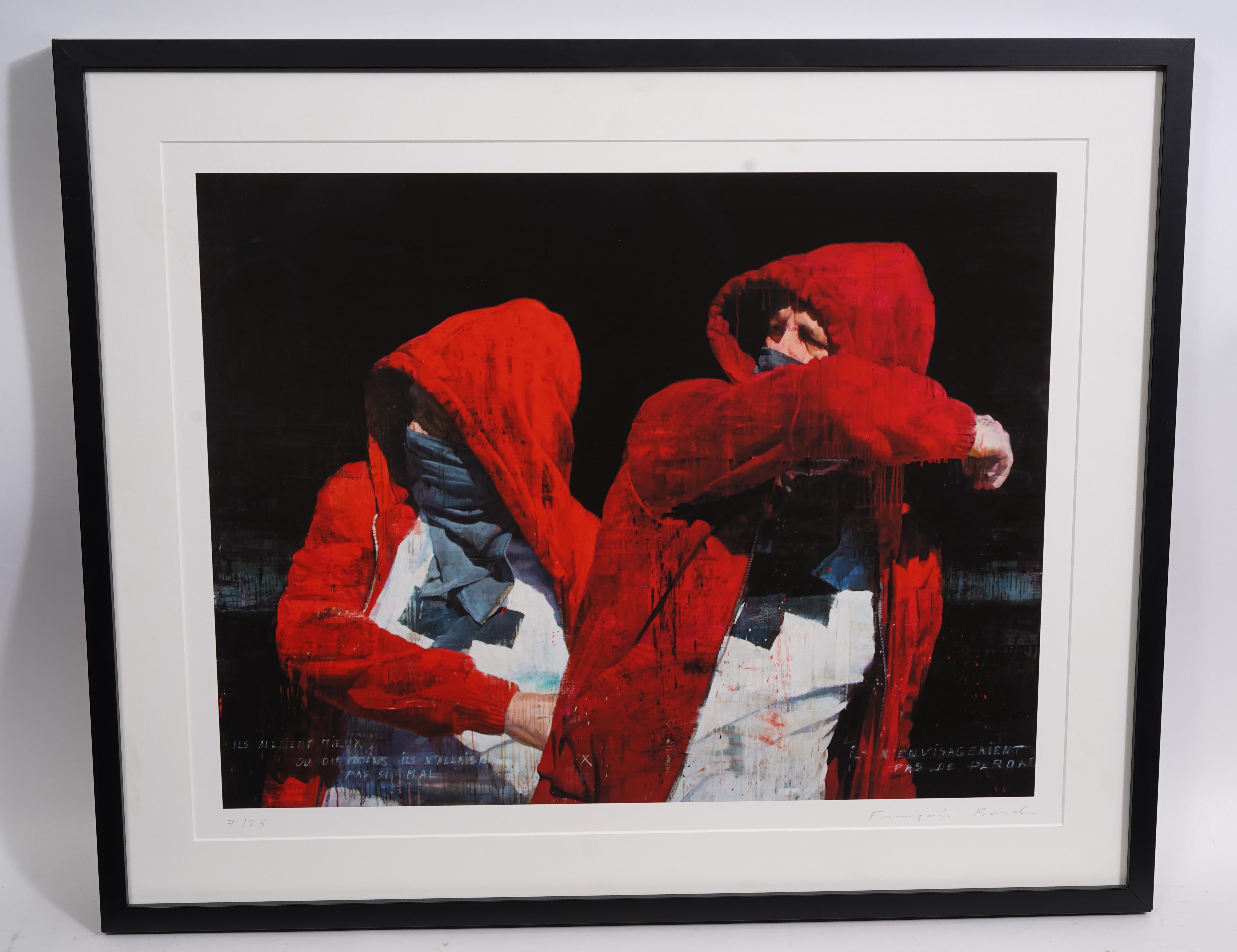 French François Bard Signed Print #7/25 “La guerre c’est maintenant” Circa. 2020 For Sale