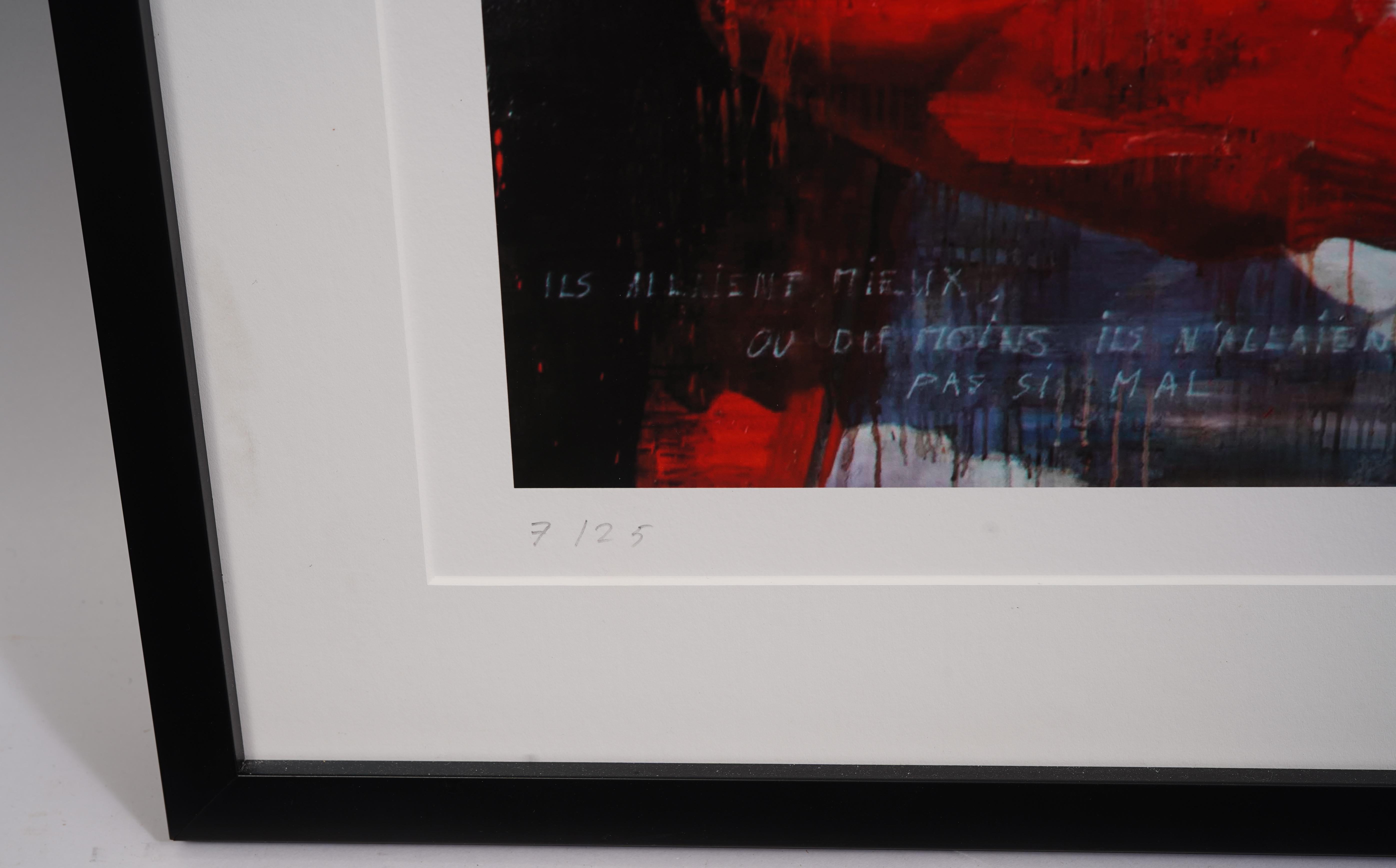 François Bard Signed Print #7/25 “La guerre c’est maintenant” Circa. 2020 For Sale 1