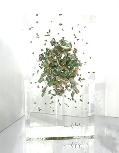 Big Dollars - Exploded bills in acrylic - Francois Bel 