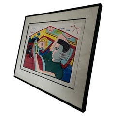 François Boisrond "Couple Reading in Bed" Signed Large Lithograph