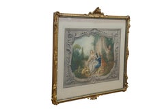 François Boucher Baroque Rococo The Gallant Shepherd Lithograph 28"
