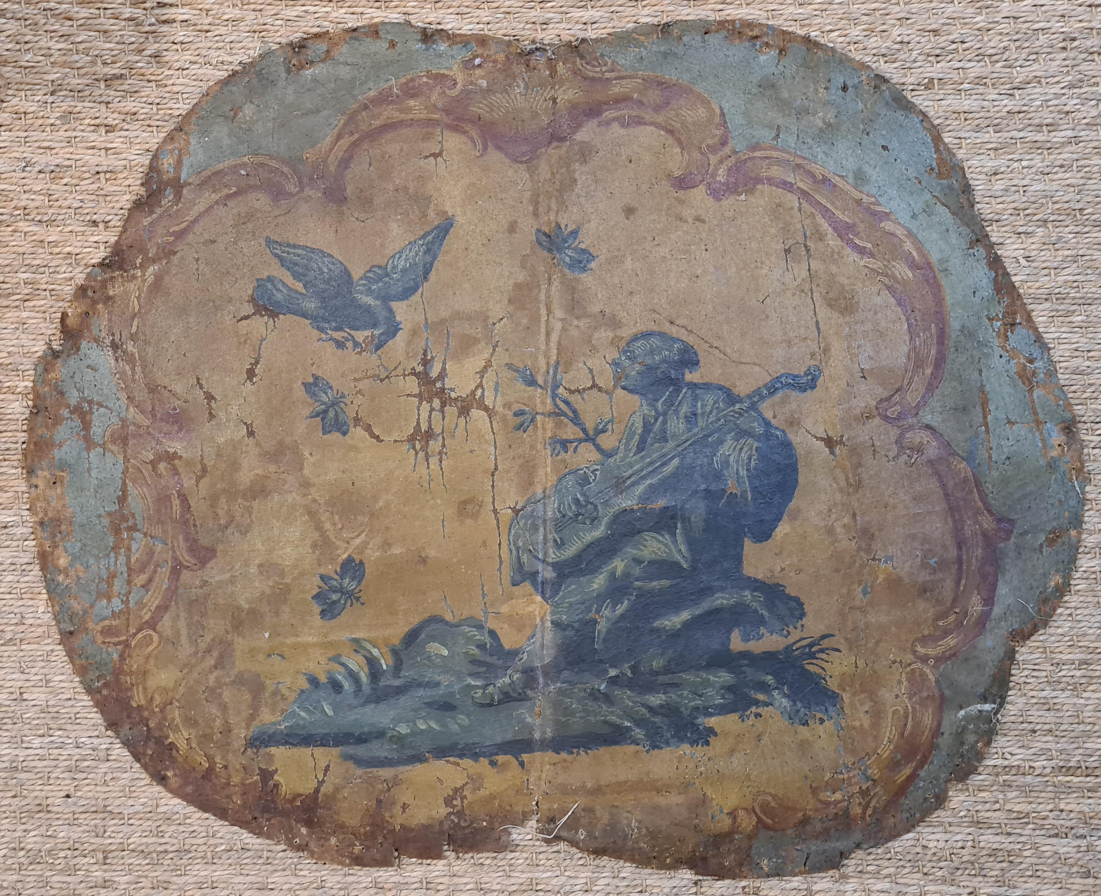 Tela rococò Chinoiserie del XVIII secolo, Camaïeu Bleu, Cerchio di Francois Boucher in vendita 4