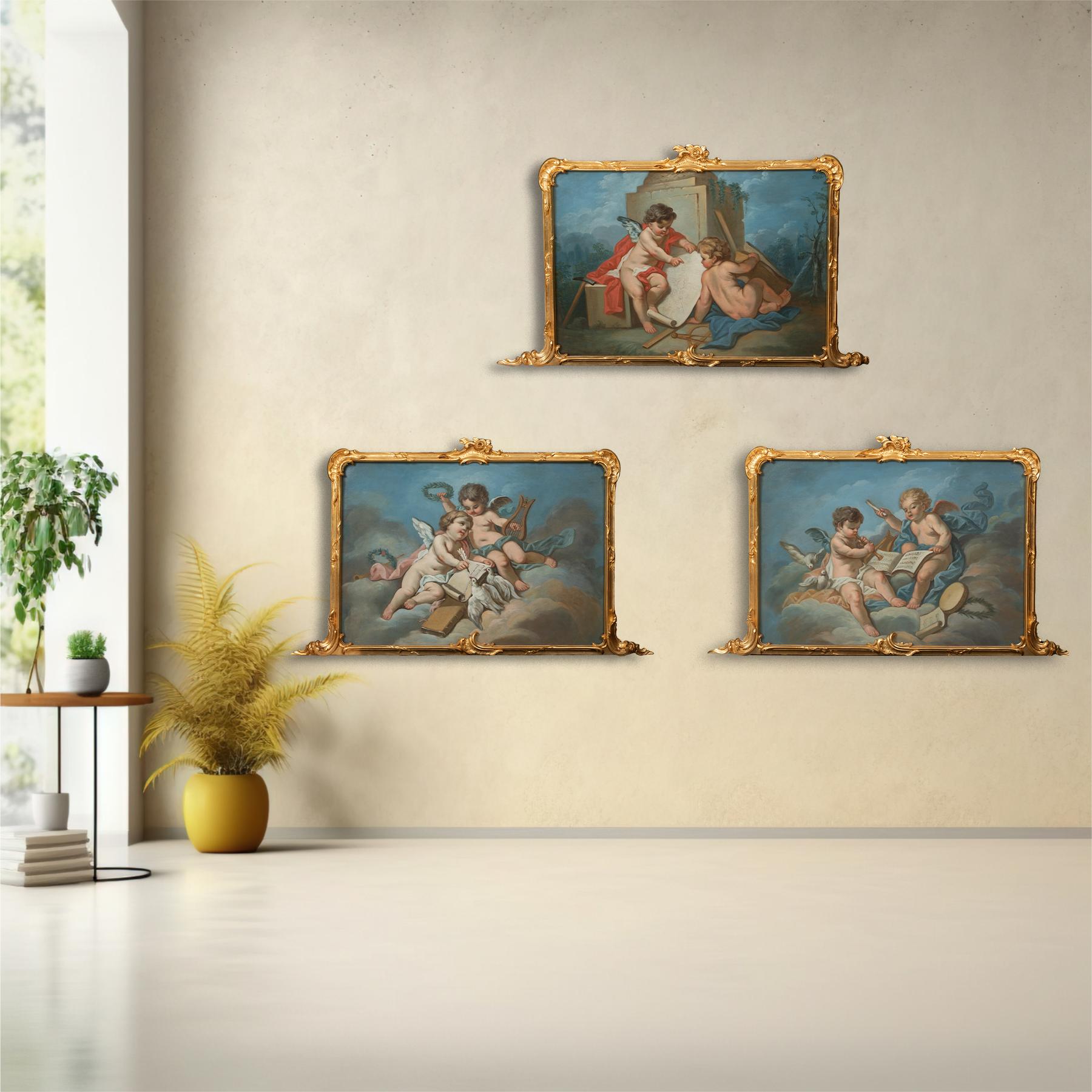 Allegoria dell'architettura, Scuola di François Boucher (1703-1770) del XVIII secolo 10