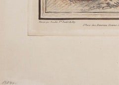 Franois Boucher - « Trois jeunes femmes dans une forêt » - gravure au crayon - N 346