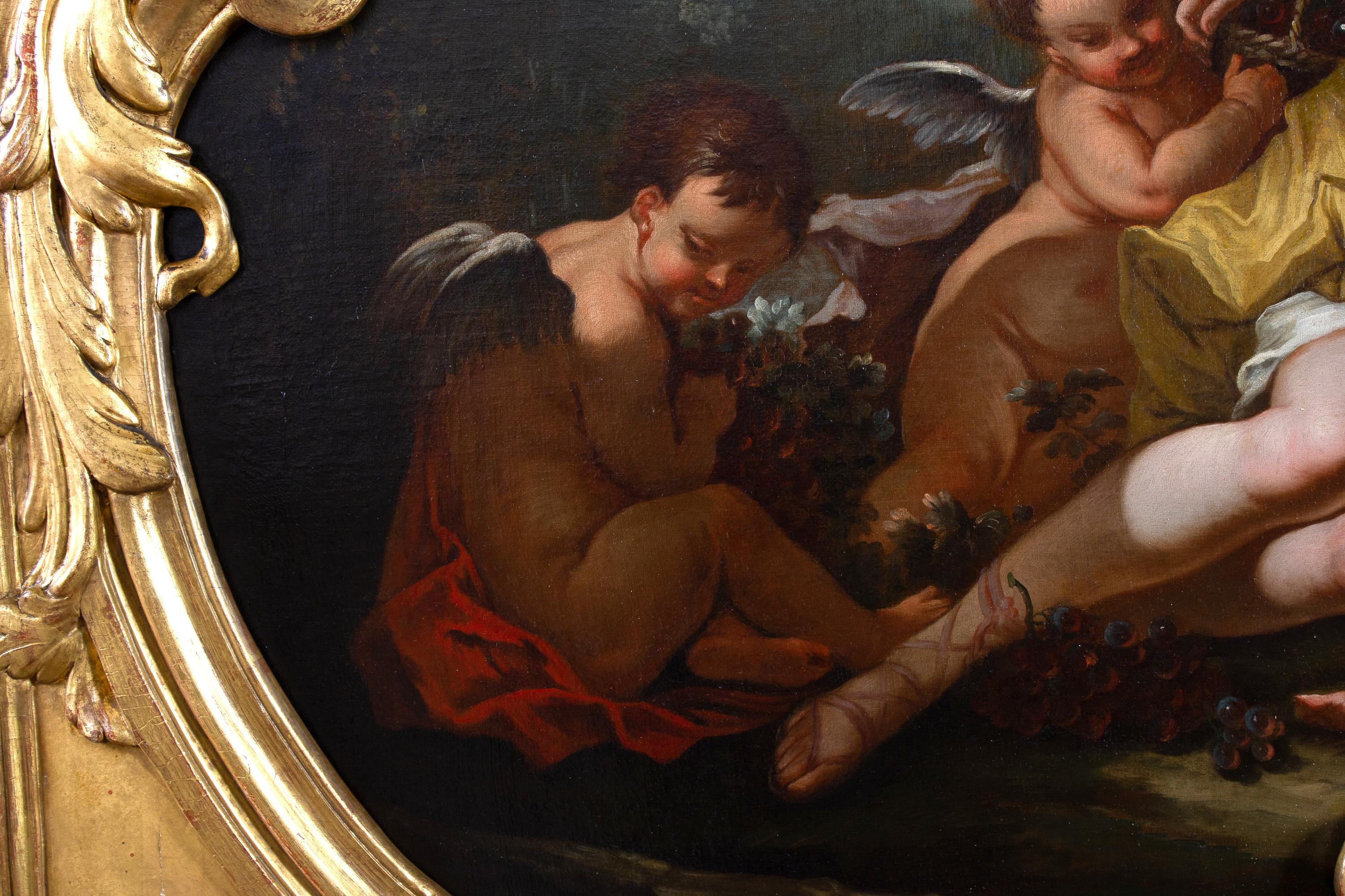 Paire de grandes peintures à l'huile françaises du 18e siècle d'après François Boucher en vente 9