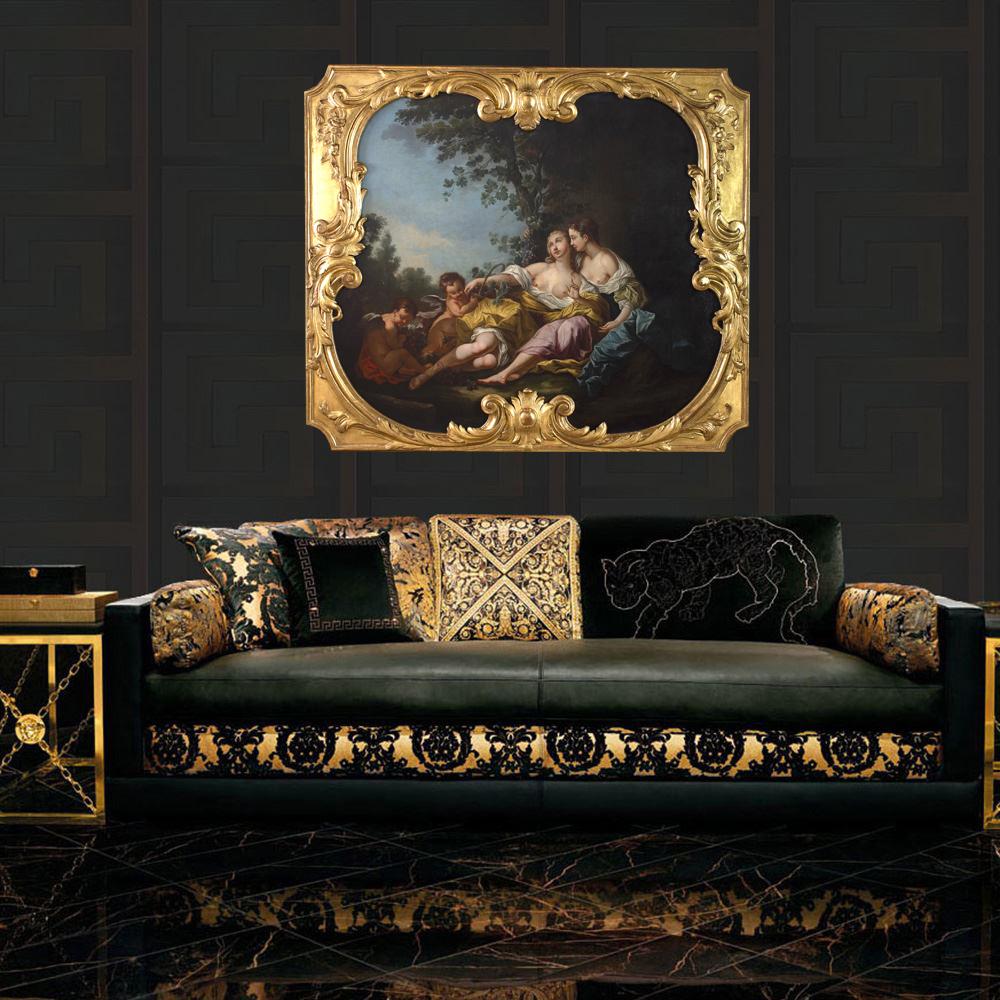 Coppia di grandi dipinti a olio francesi del 18° secolo (After) Francois Boucher 13