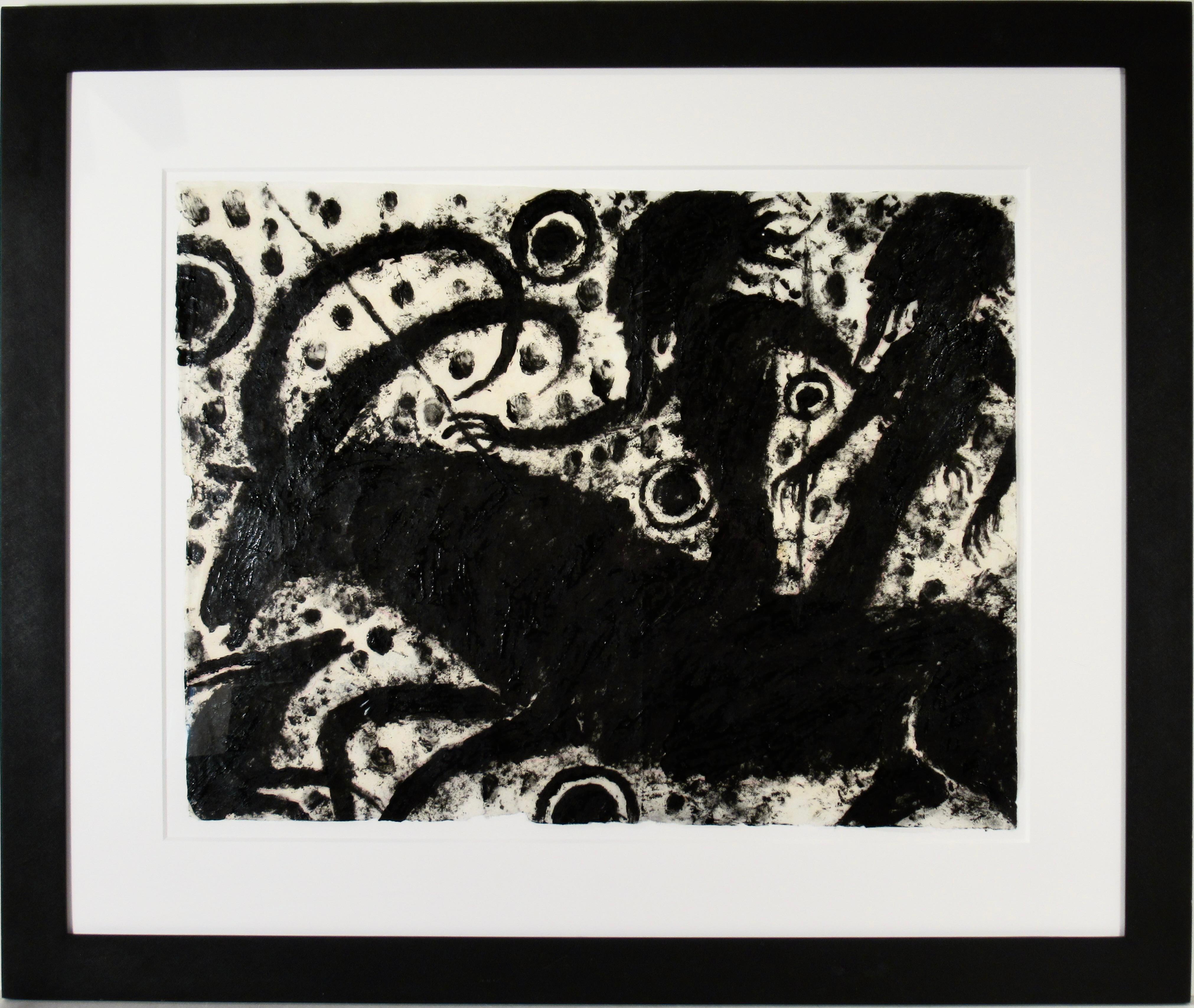 Two Ryders 0n an Antelope - Mixed Media Art by Francois burland