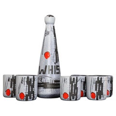 François Caleca, Service à Whisky en Céramique Moderne du Milieu du Siècle, 1960s, Era Capron Blin