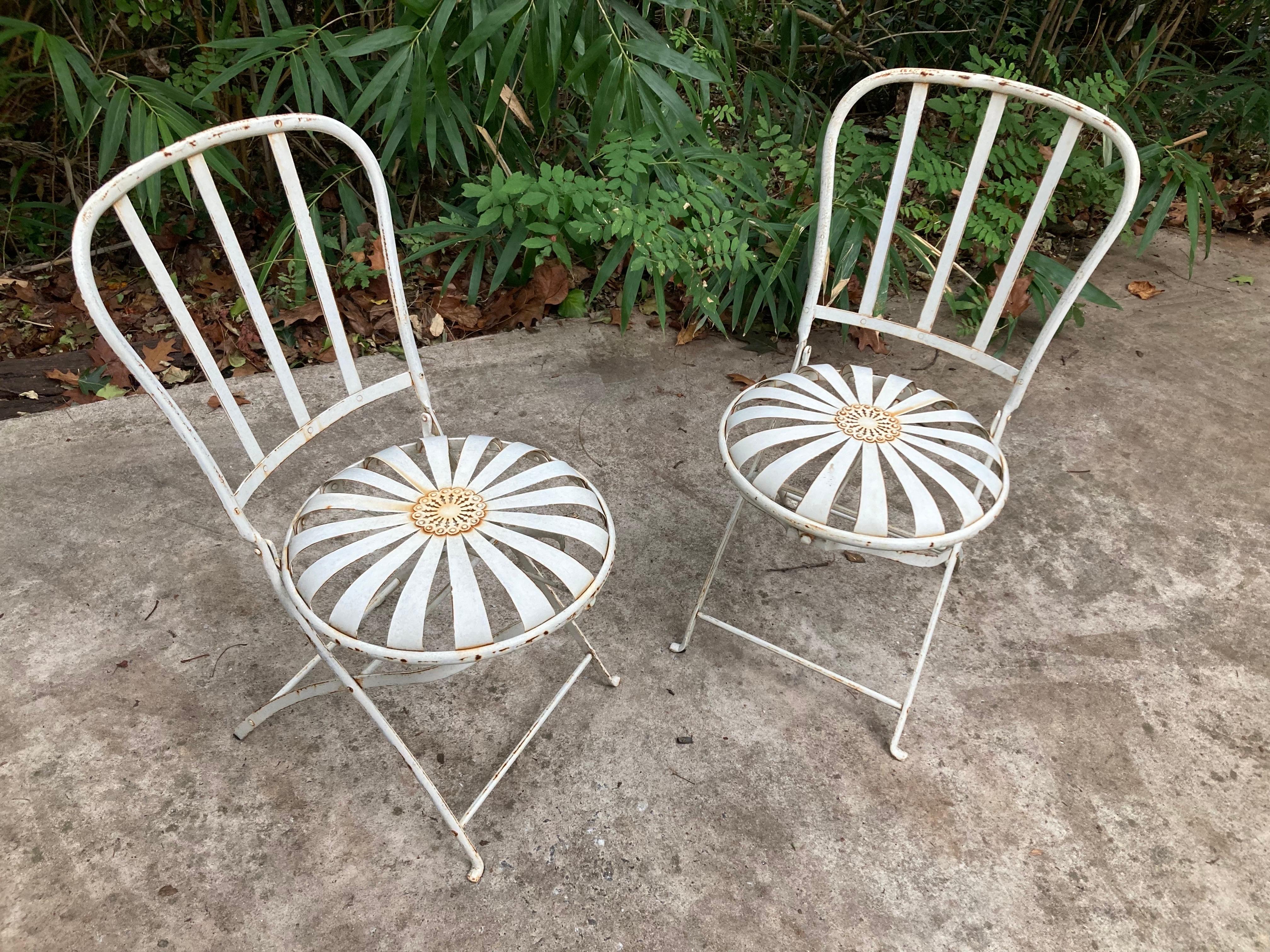 sweetest housewarming gift ever… antique pair circa 1920s, they can serve anywhere with class
antique white with oxidized patine
as Fate intended

16 wide 19 deep 32.5 tall
