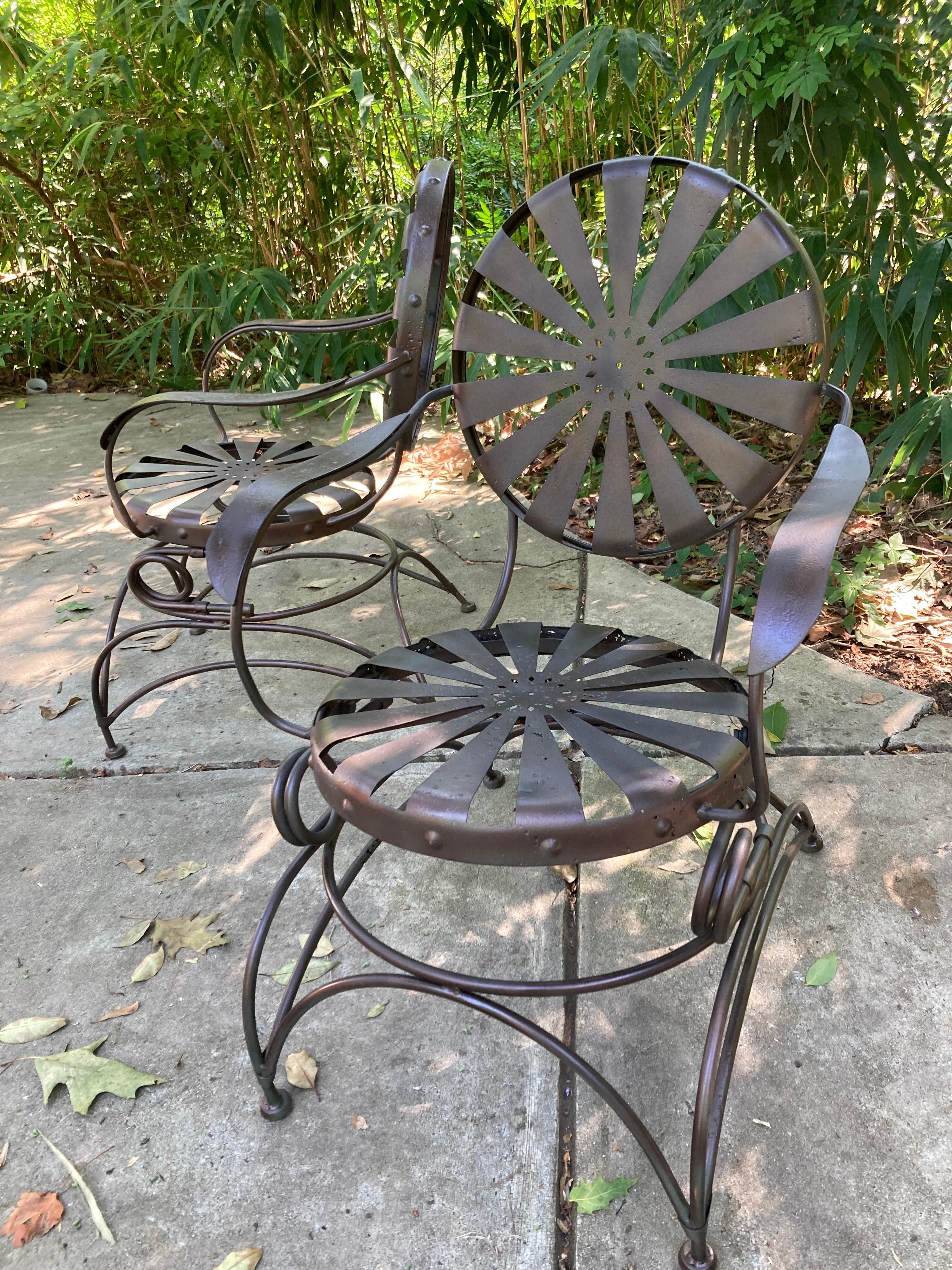 French francois carre antique porch rockers For Sale