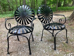 Francois Carre Black Garden Chairs - set of 4