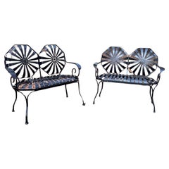 Francois Carre Black Loveseats - a Pair
