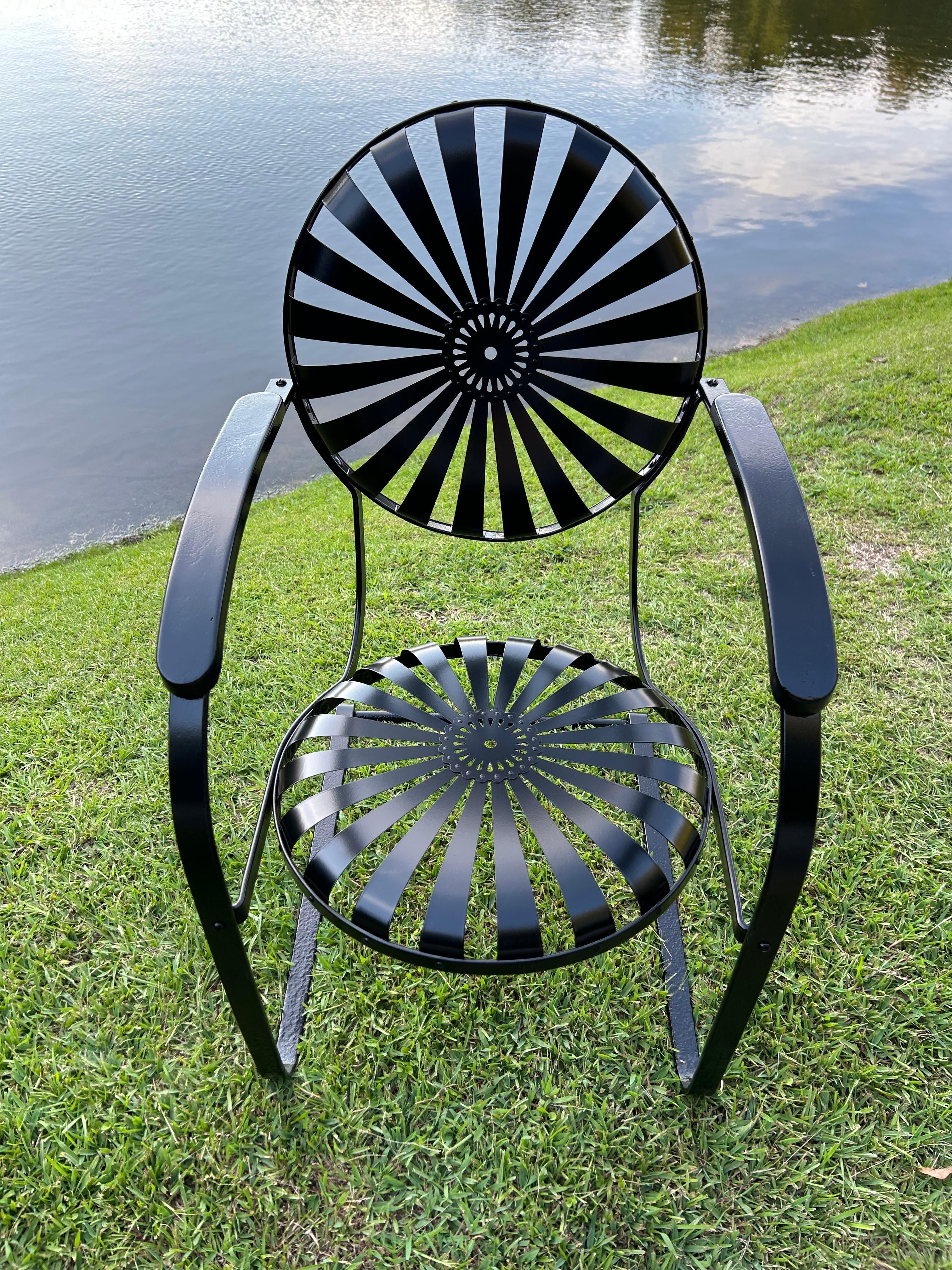 Powder-Coated Francois Carre Cantilever Rockers - Fully Restored Pair For Sale