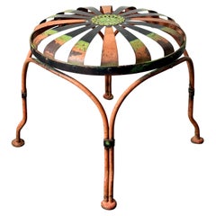 Francois Carre Deauville Art Deco Sunburst Garden Stool Circa Early 1900's