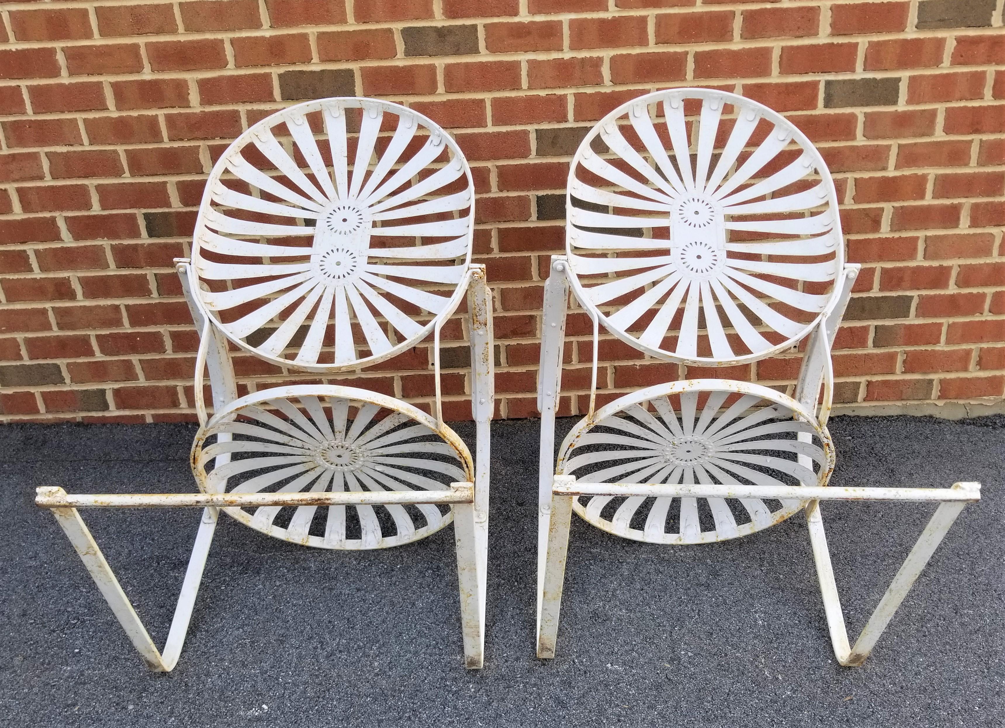 Francois Carre French Art Deco 1930s Garden Chairs  For Sale 8