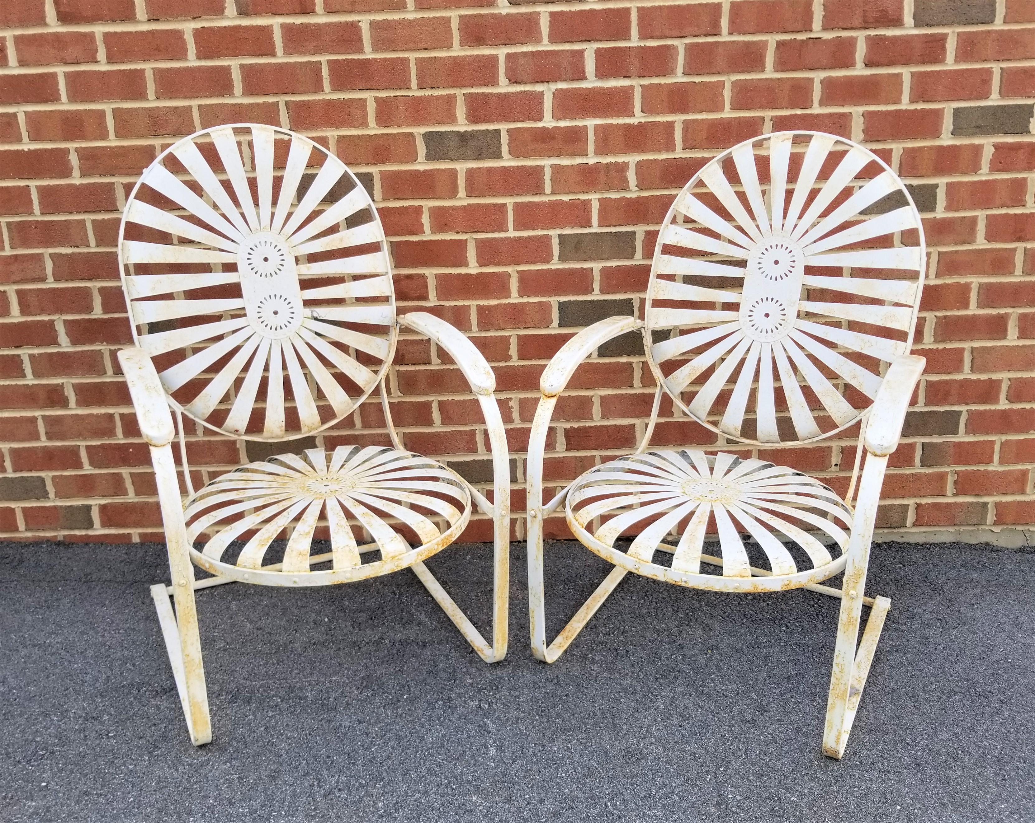 Francois Carre French Art Deco 1930s Garden Chairs  For Sale 9