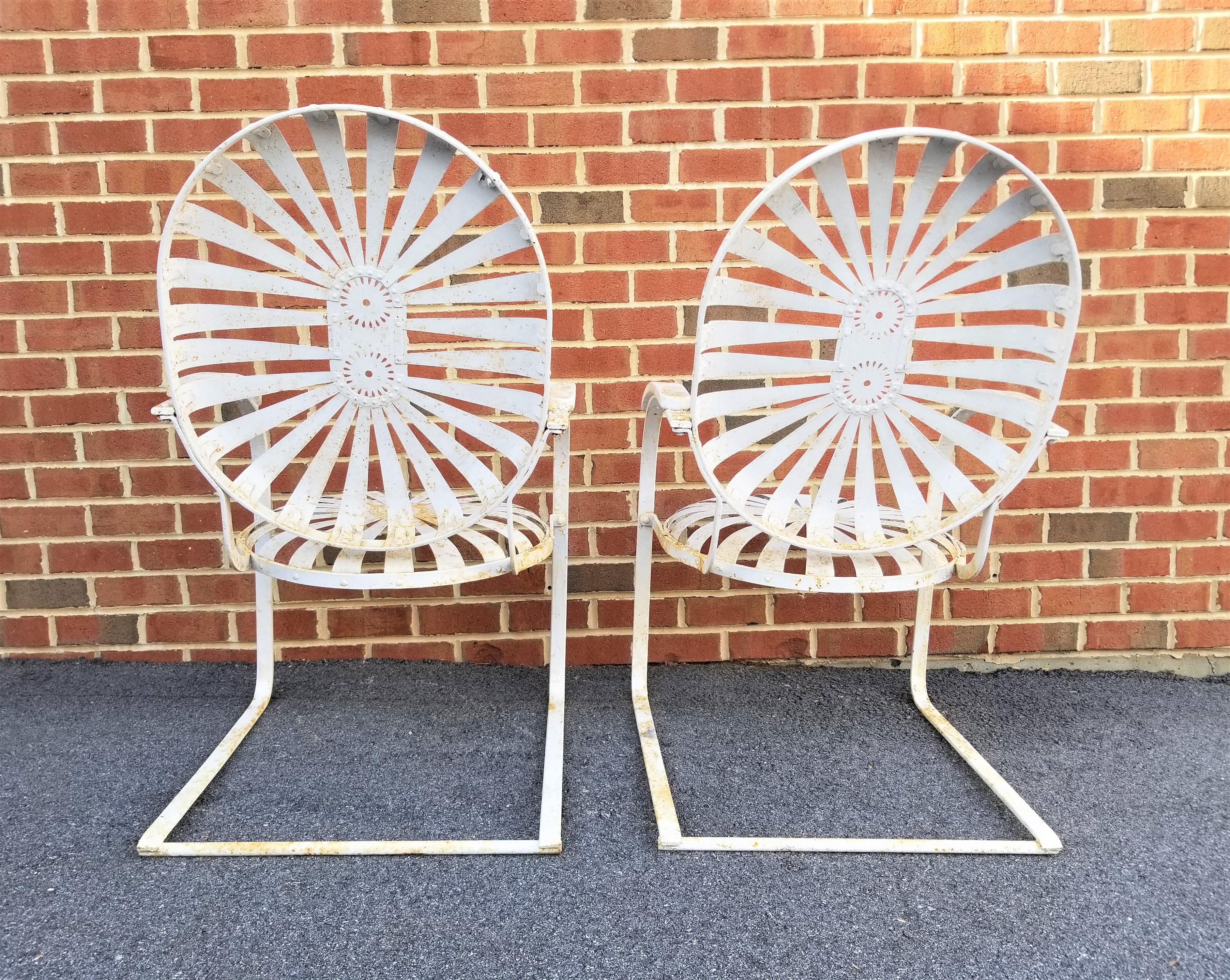 Francois Carre French Art Deco 1930s Garden Chairs  For Sale 1