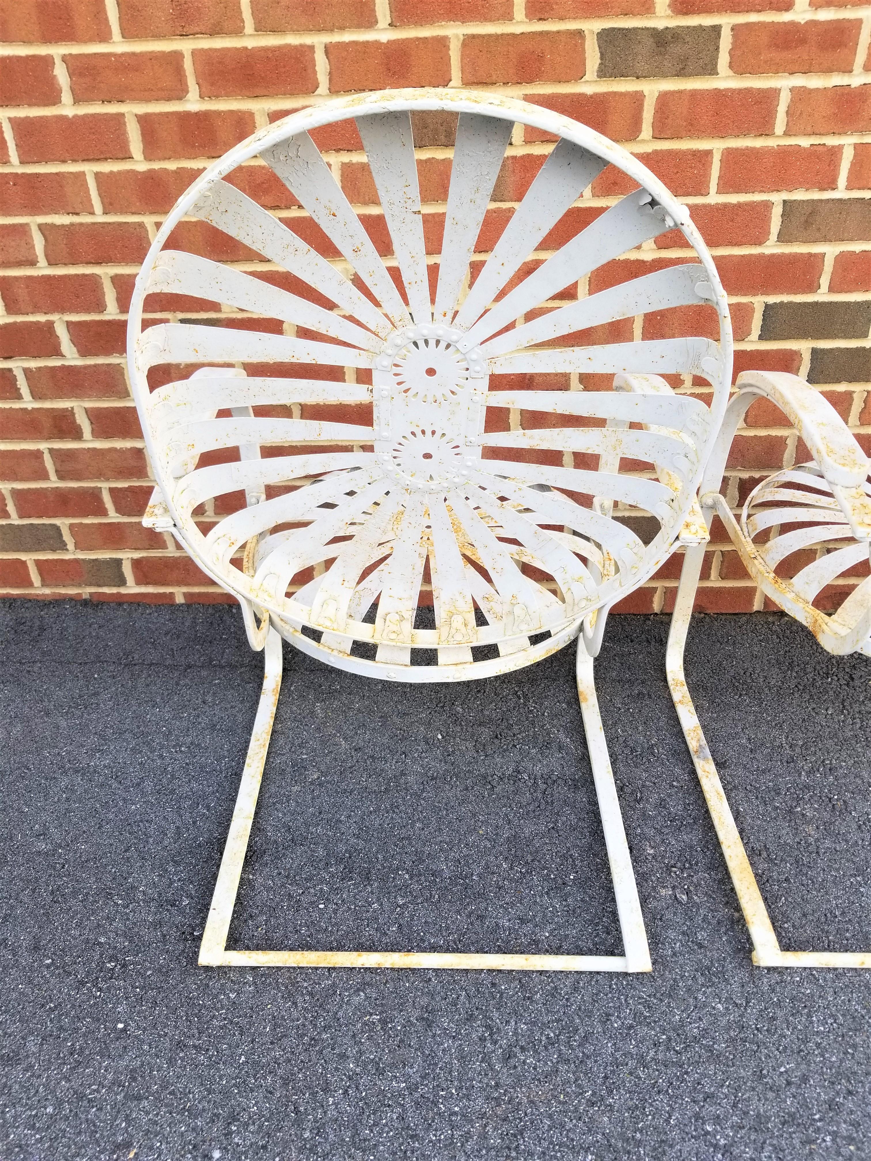 Francois Carre French Art Deco 1930s Garden Chairs  For Sale 2