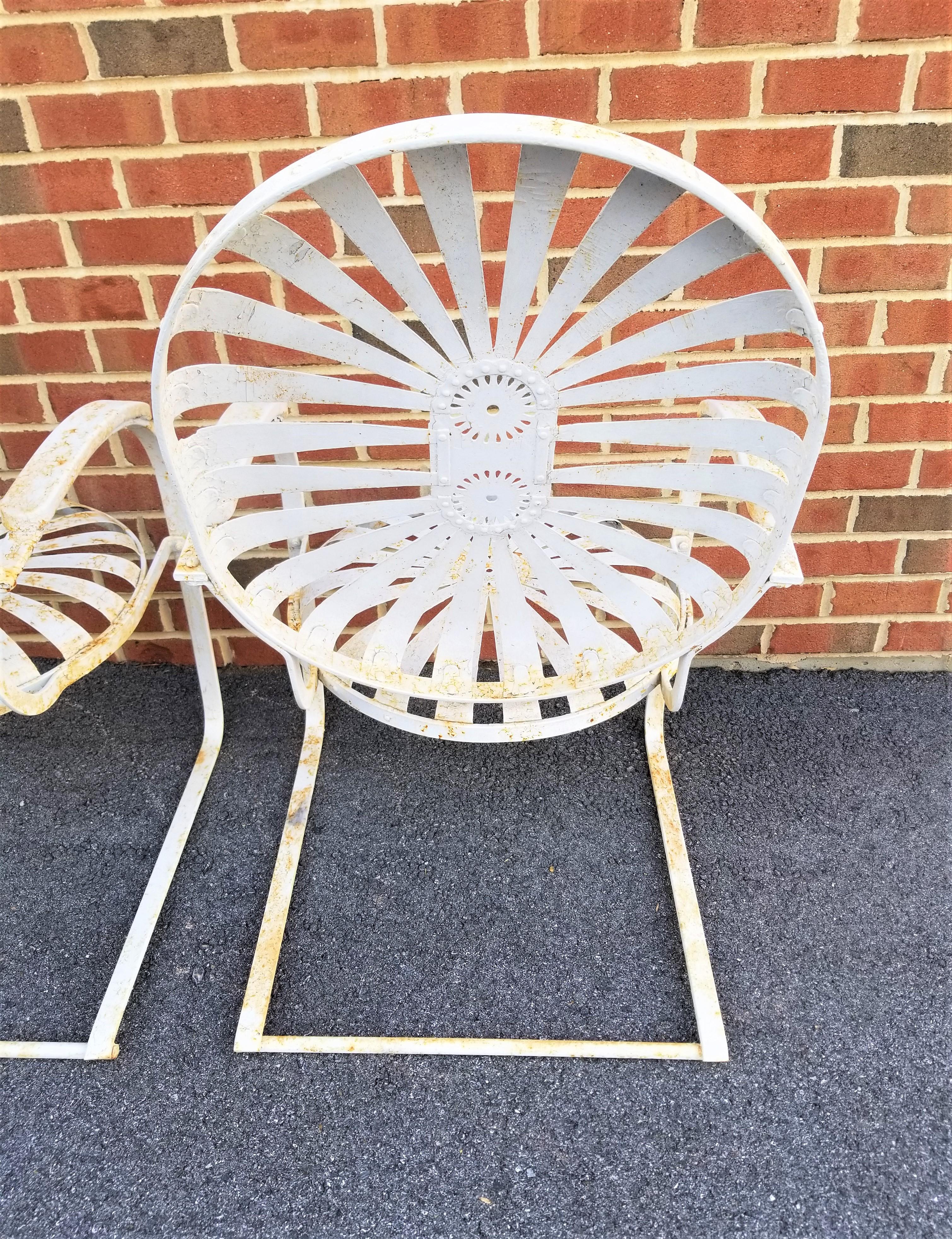 Francois Carre French Art Deco 1930s Garden Chairs  For Sale 3