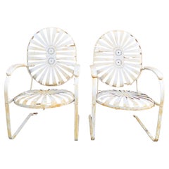 Francois Carre French Art Deco 1930s Garden Chairs 