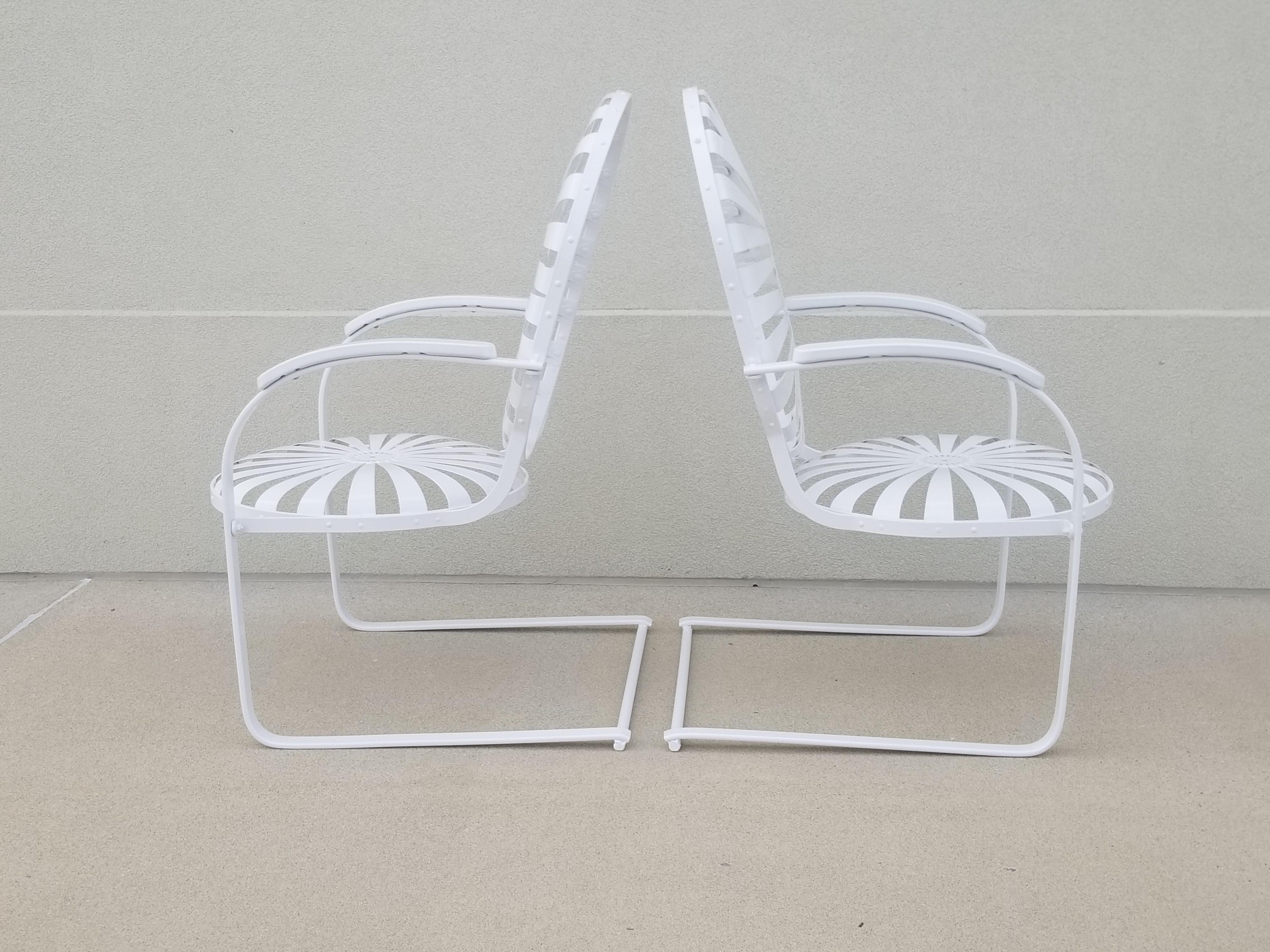 Sedie Francois A. Carre in stile Art Deco restaurate in bianco in vendita 1