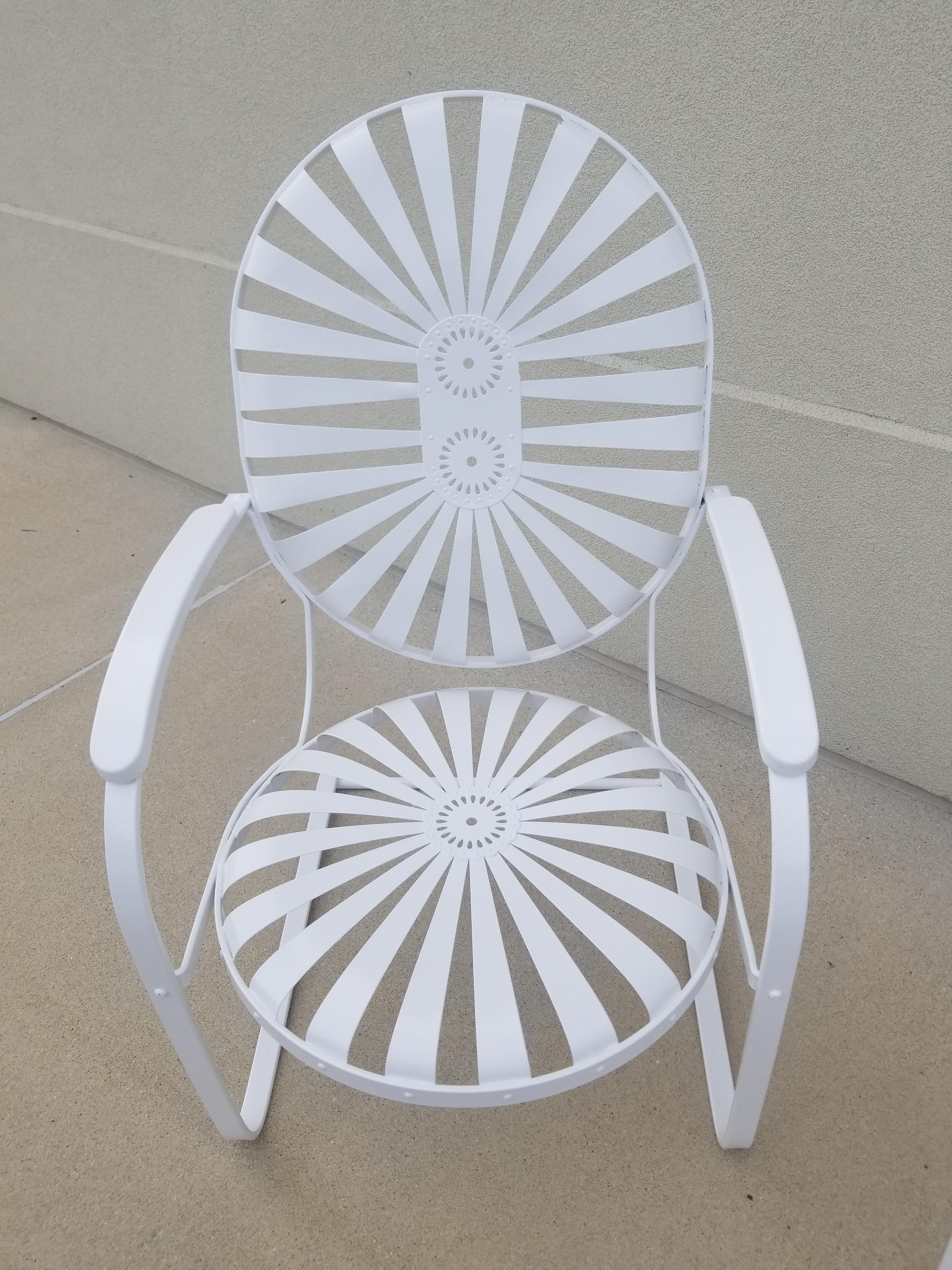 Sedie Francois A. Carre in stile Art Deco restaurate in bianco in vendita 8