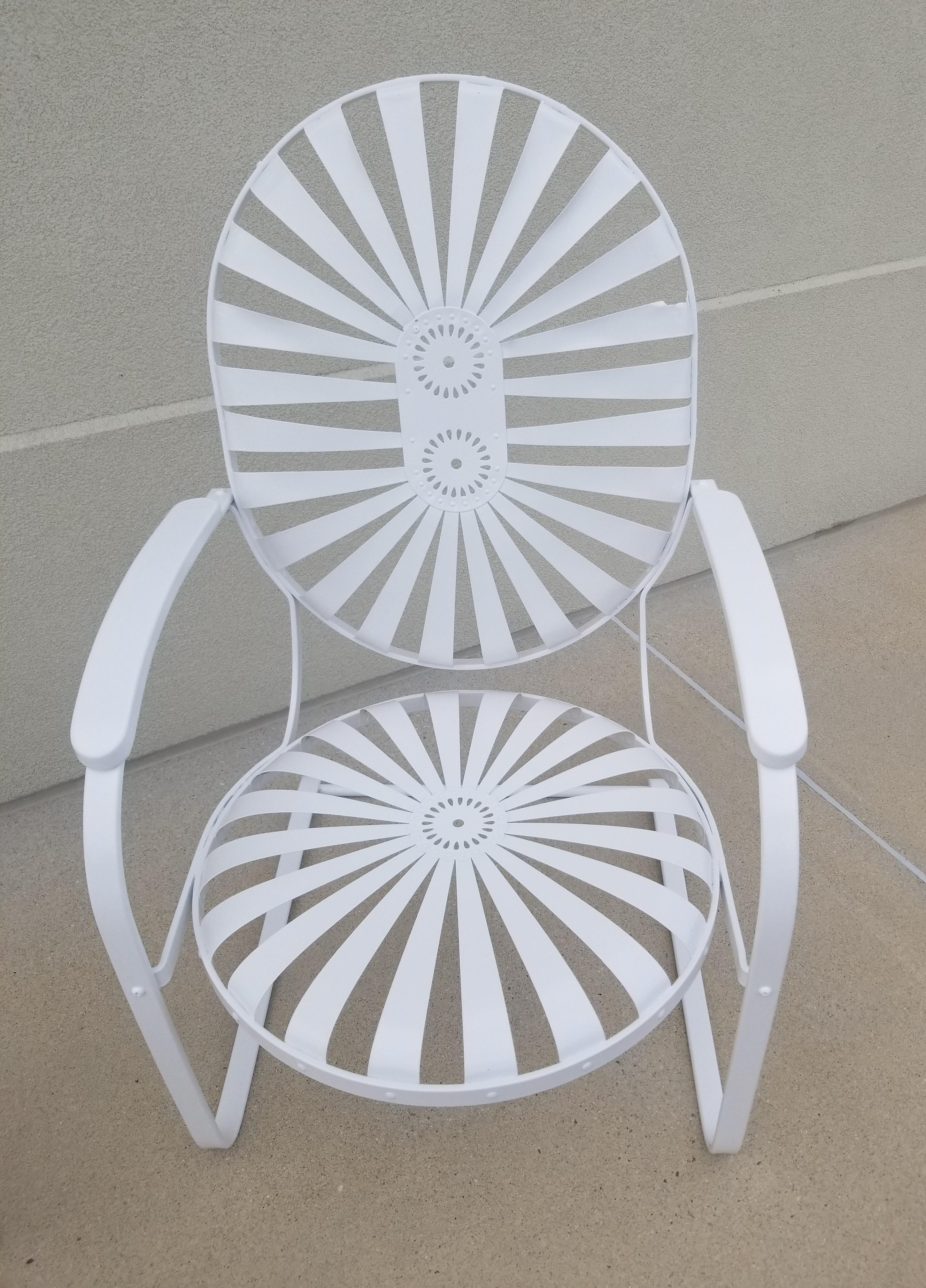 Sedie Francois A. Carre in stile Art Deco restaurate in bianco in vendita 9