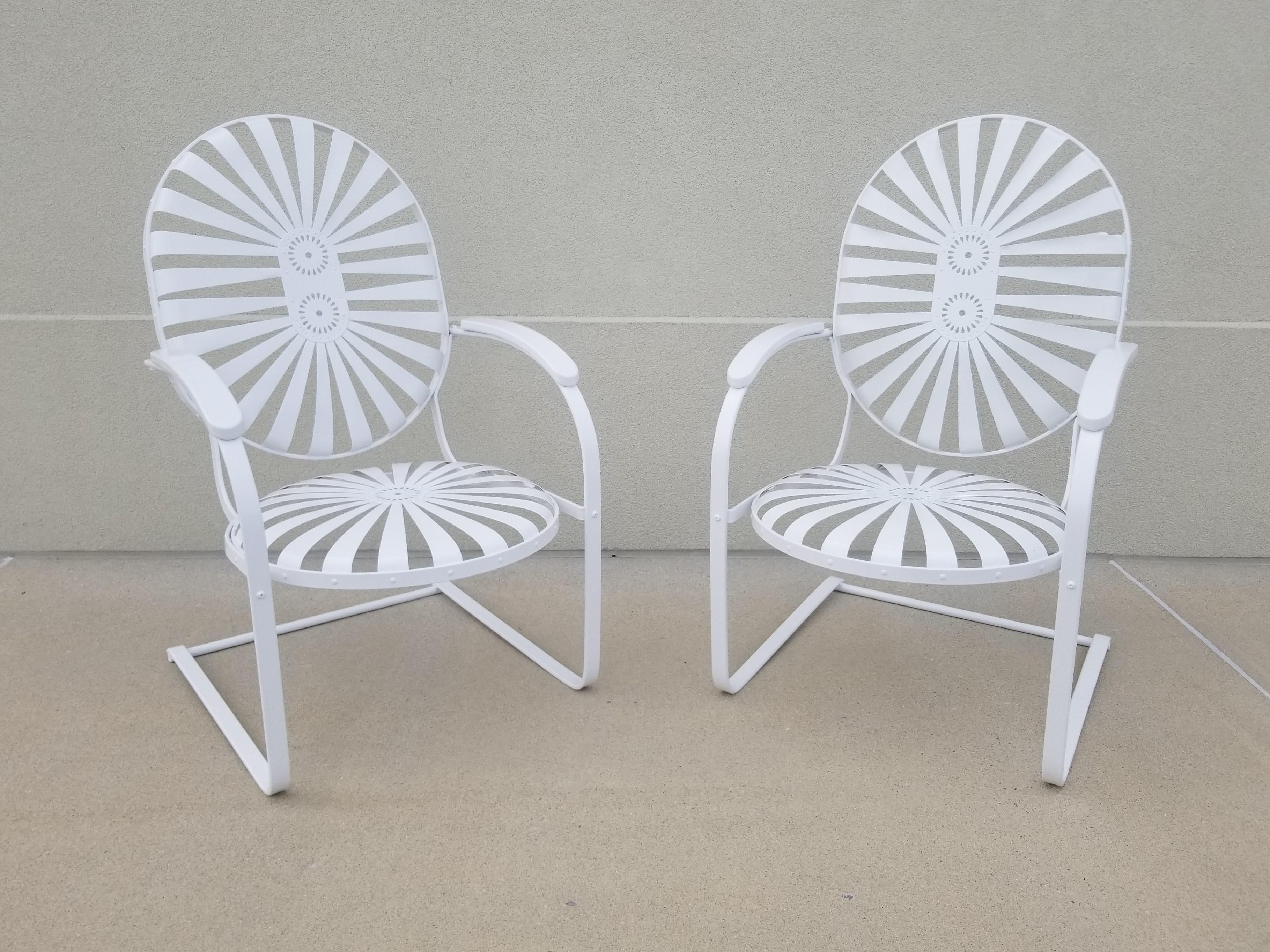 Sedie Francois A. Carre in stile Art Deco restaurate in bianco in vendita 10