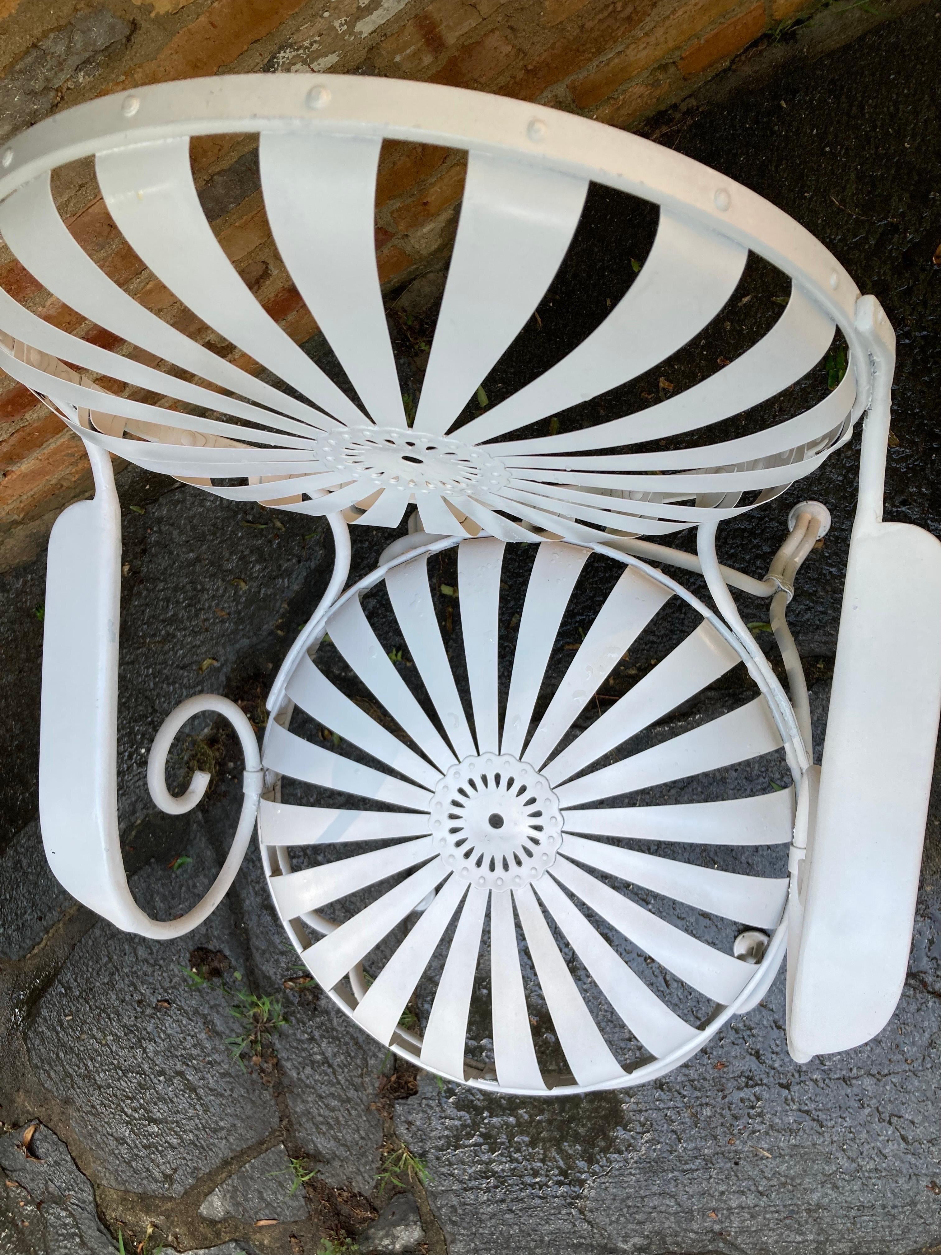 French francois carre garden chair For Sale