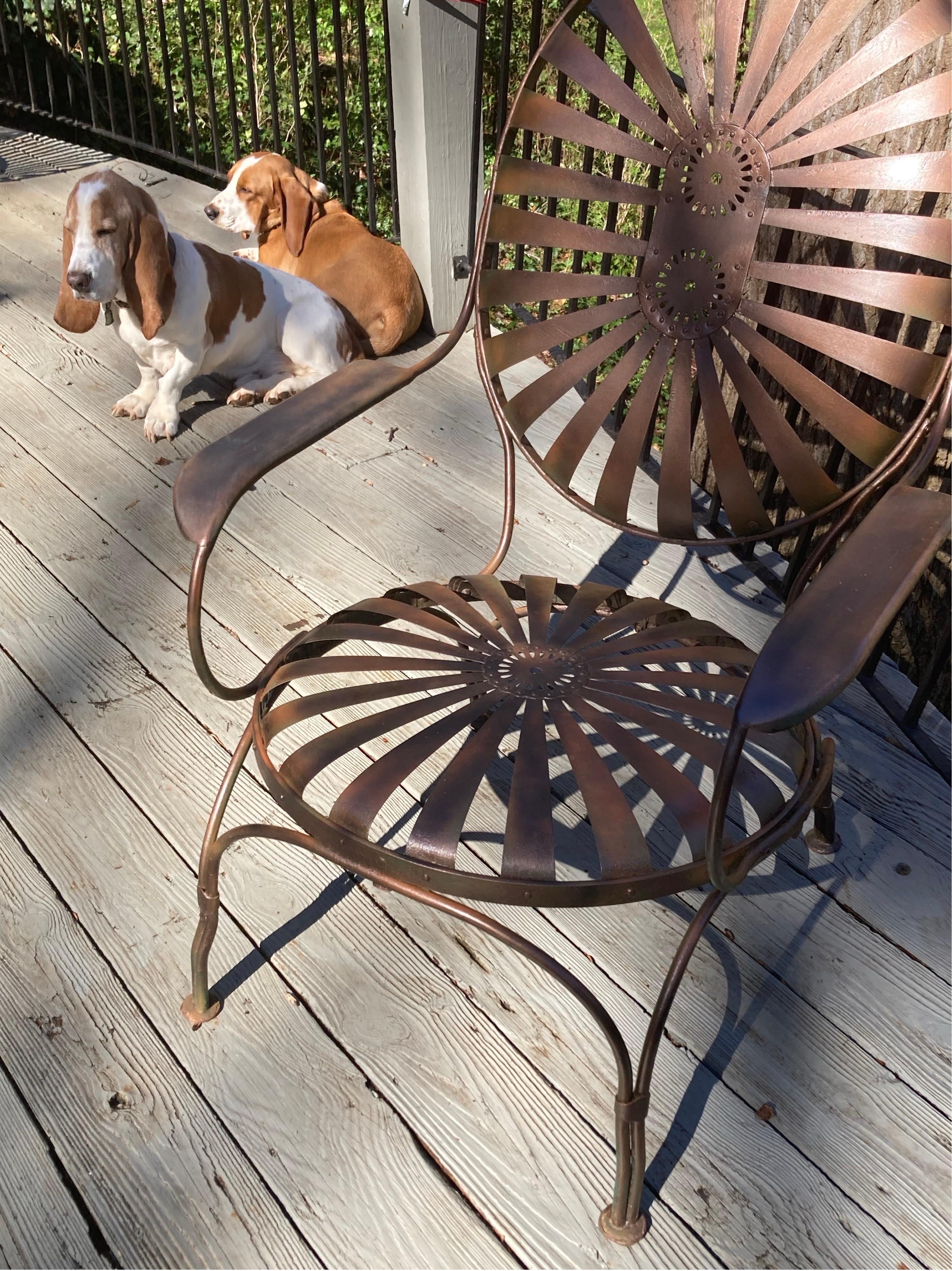20th Century francois carre garden chair For Sale