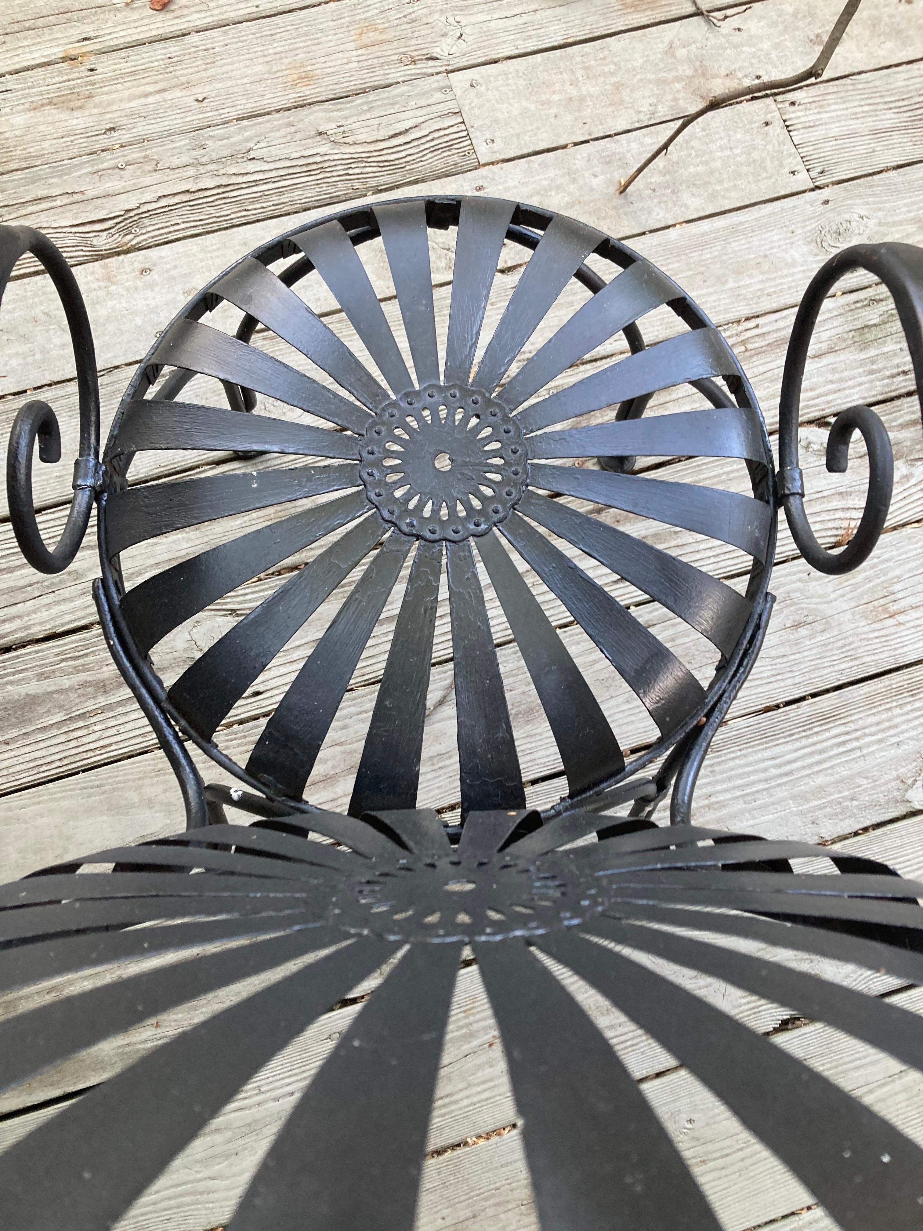 Francois Carre Garden Chairs - a pair In Good Condition For Sale In Athens, GA