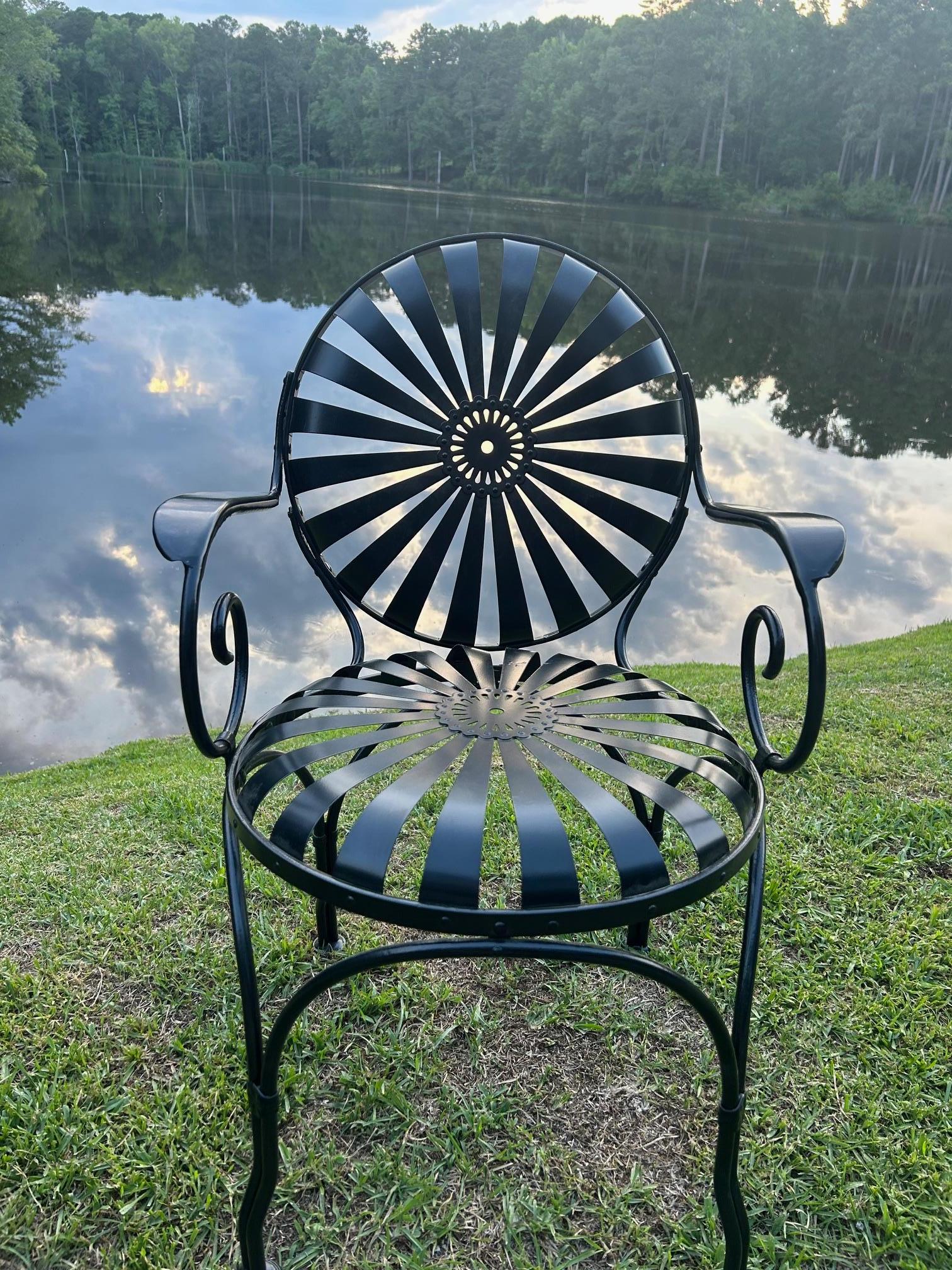 Francois Carre Garden Chairs - a Pair (fully restored) For Sale 6