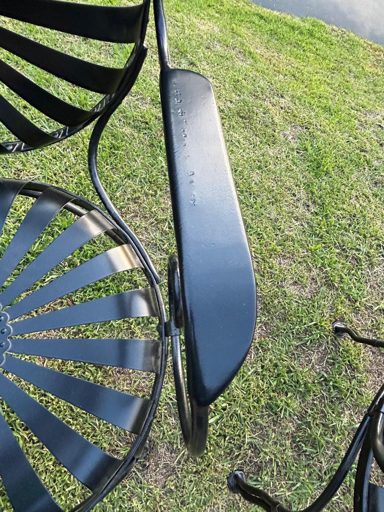 These fully restored garden chairs offer the opportunity to experience the 'feel' of these iconic chairs as if they had just left the factory for the first time! Our professional restoration process includes completely disassembling the chair,